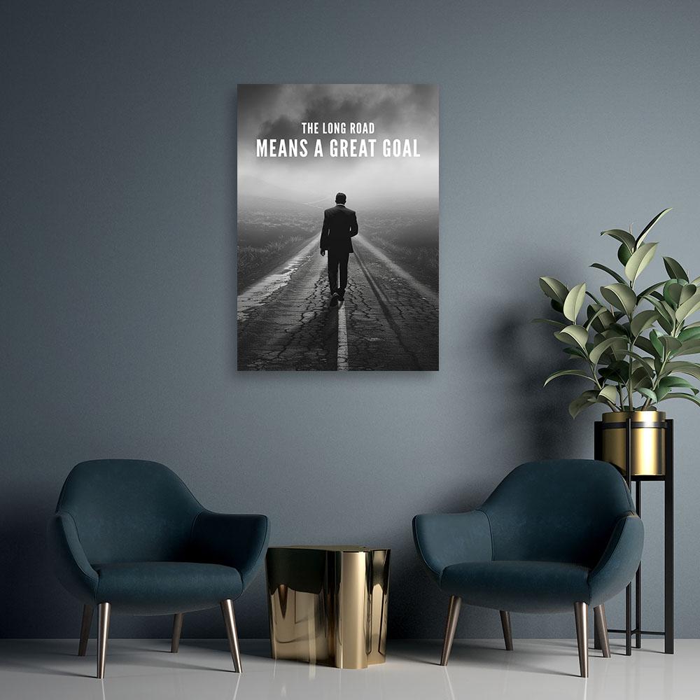 Canvasbillede, En lang vej betyder et stort mål