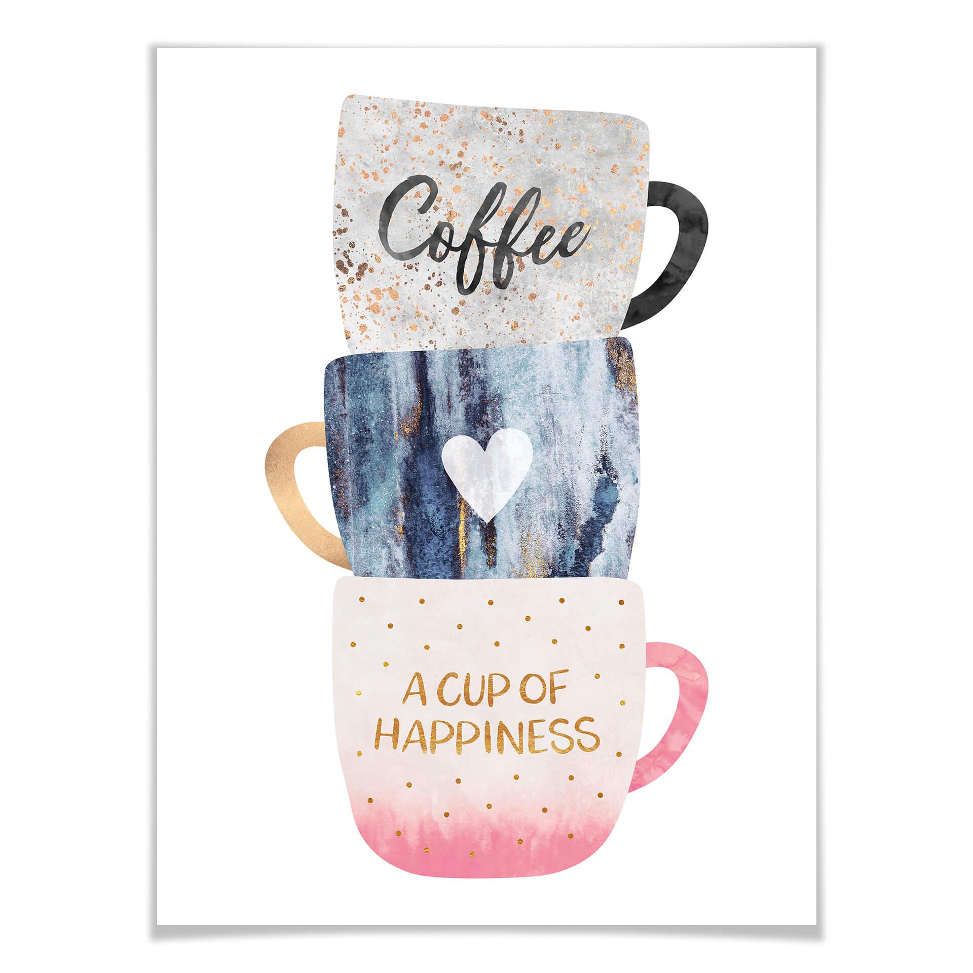 Póster Fredriksson - Una taza de felicidad