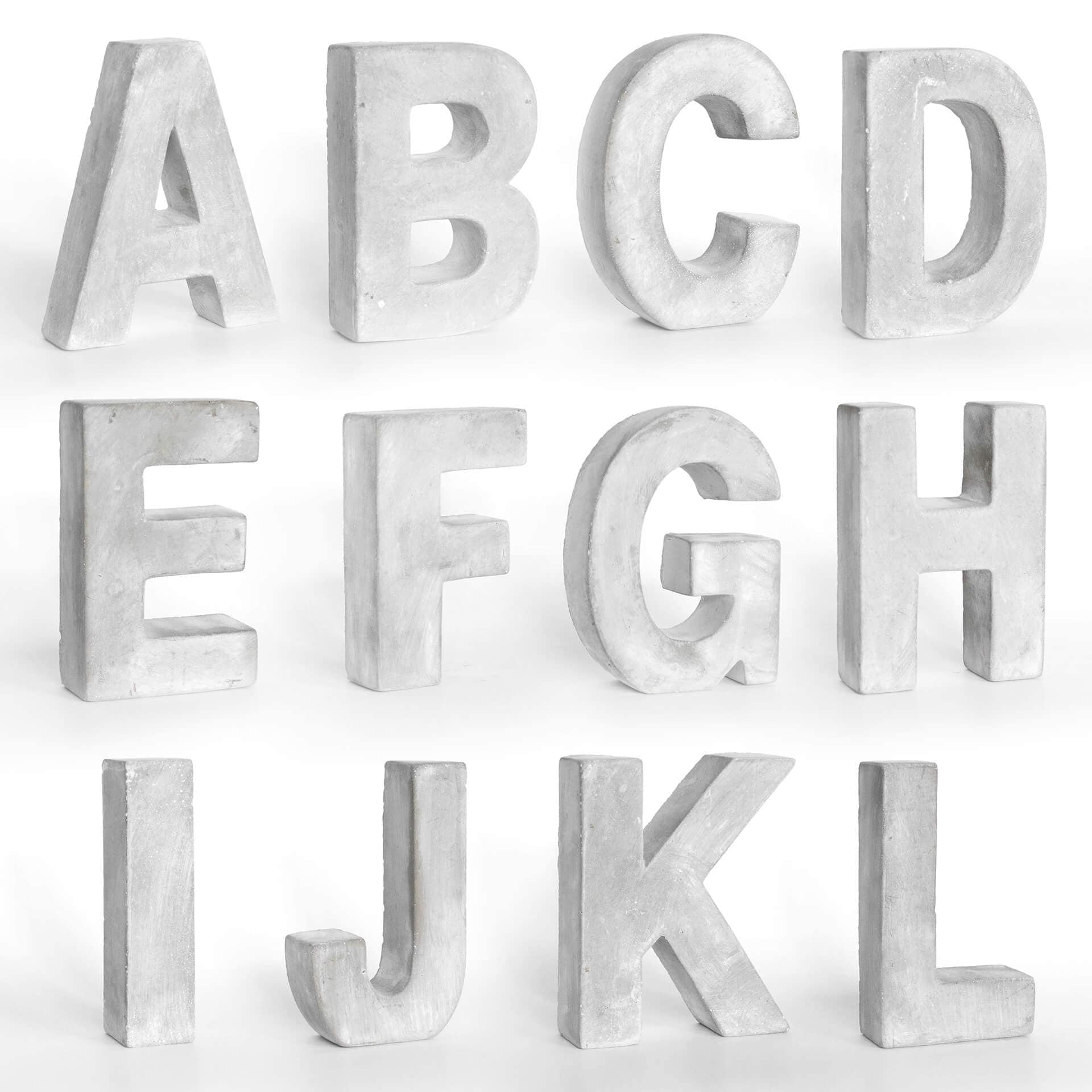 Lettere deco - Effetto cemento