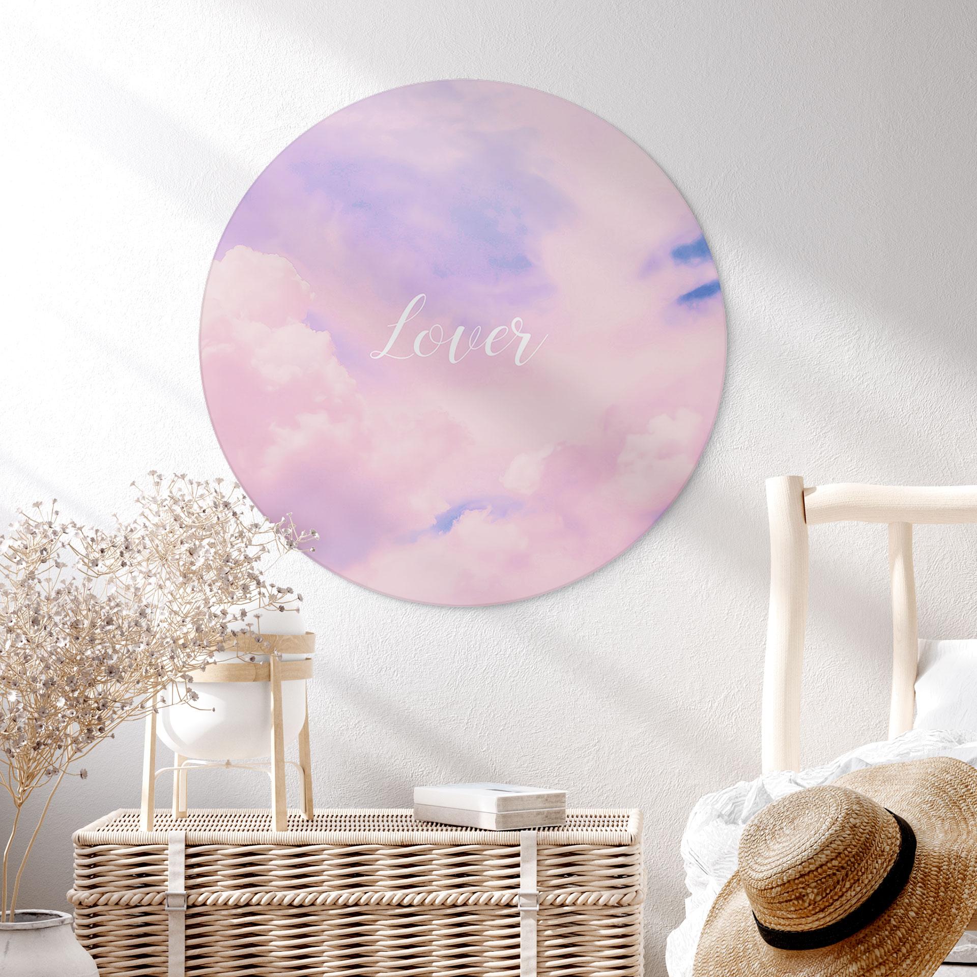 Wandbild Lover - inspiriert von Taylor Swift - Alu-Dibond - Rund