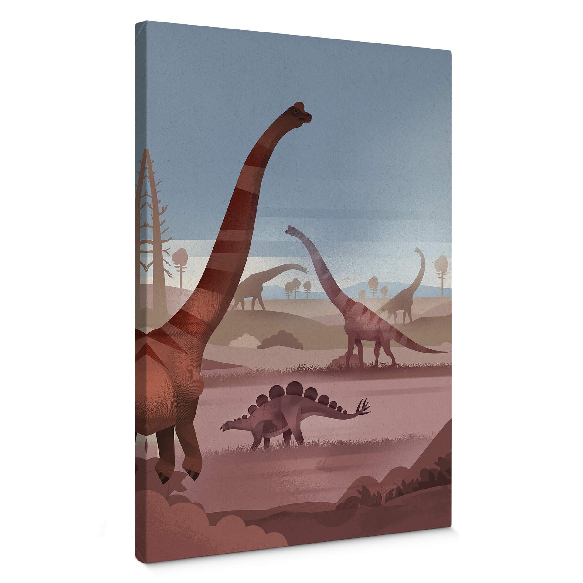 Lærredsprint - Braun - I dinosaurernes land