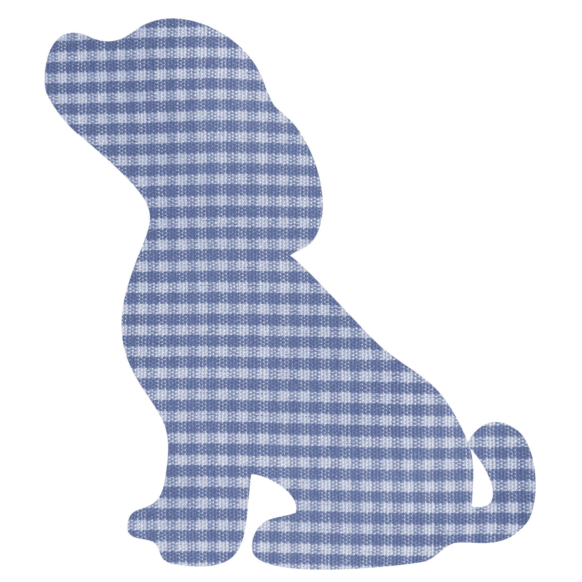 Muursticker Hondje met Ruitjesmotief