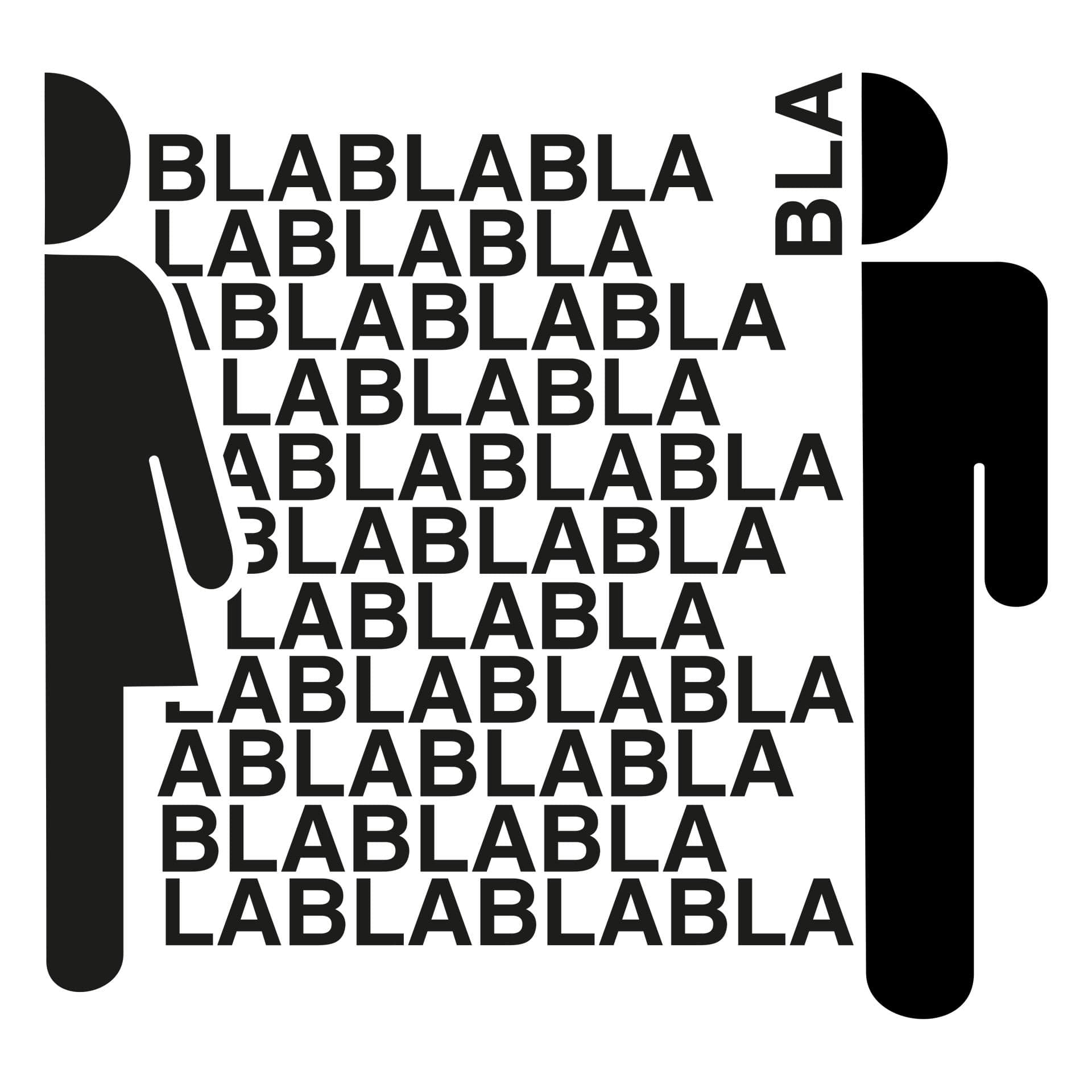 Wandtattoo WC - Bla-Bla-Bla - 80x76 cm