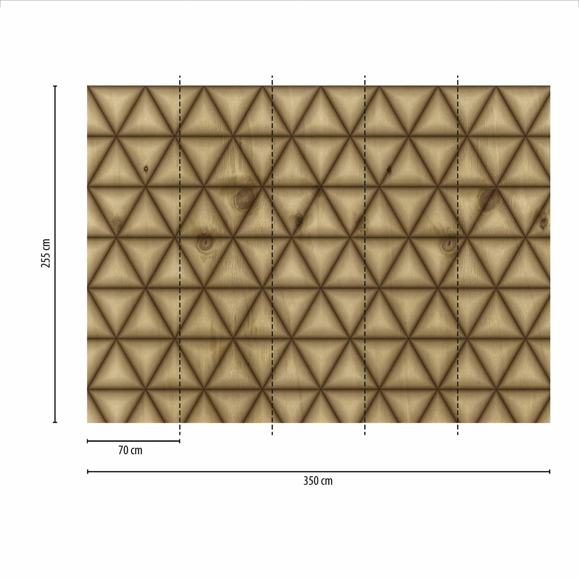 Geometric GraphicTriang1 beige bruin - vliesbehang Designwalls 2 - 2,55 x 3,5 m