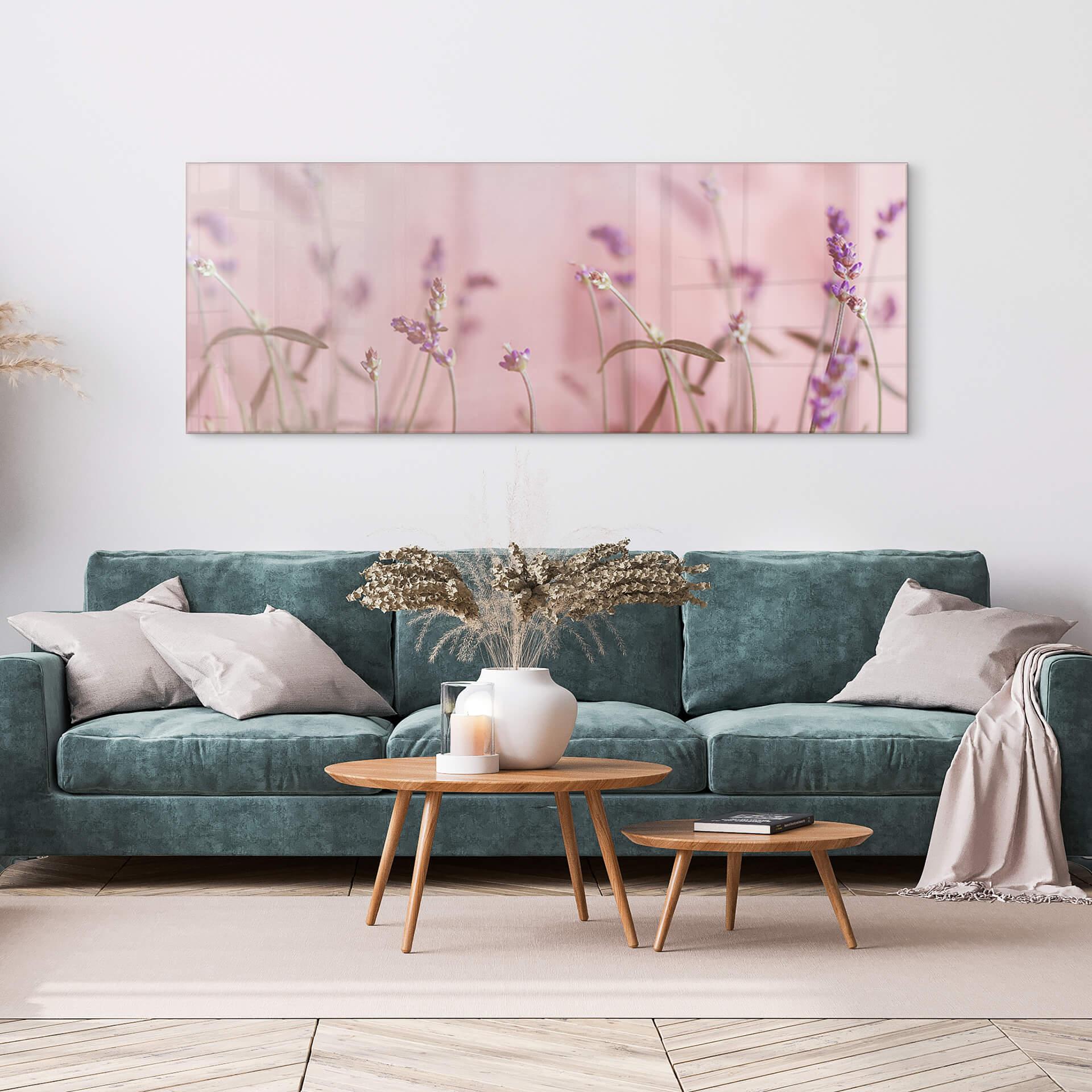 Akrylbillede Delikat lavendel - Panorama