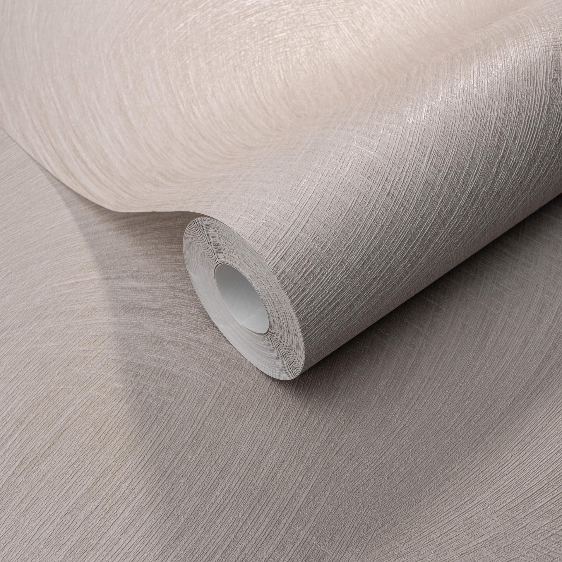 Non-woven tapet med grafiske mønstre i taupe