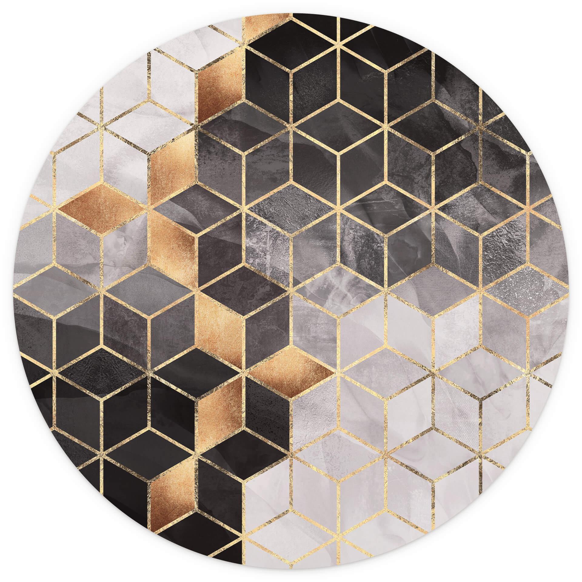 Behangcirkel Fredriksson - Smoky Cubes - vliesbehang/zelfklevend vliesbehang