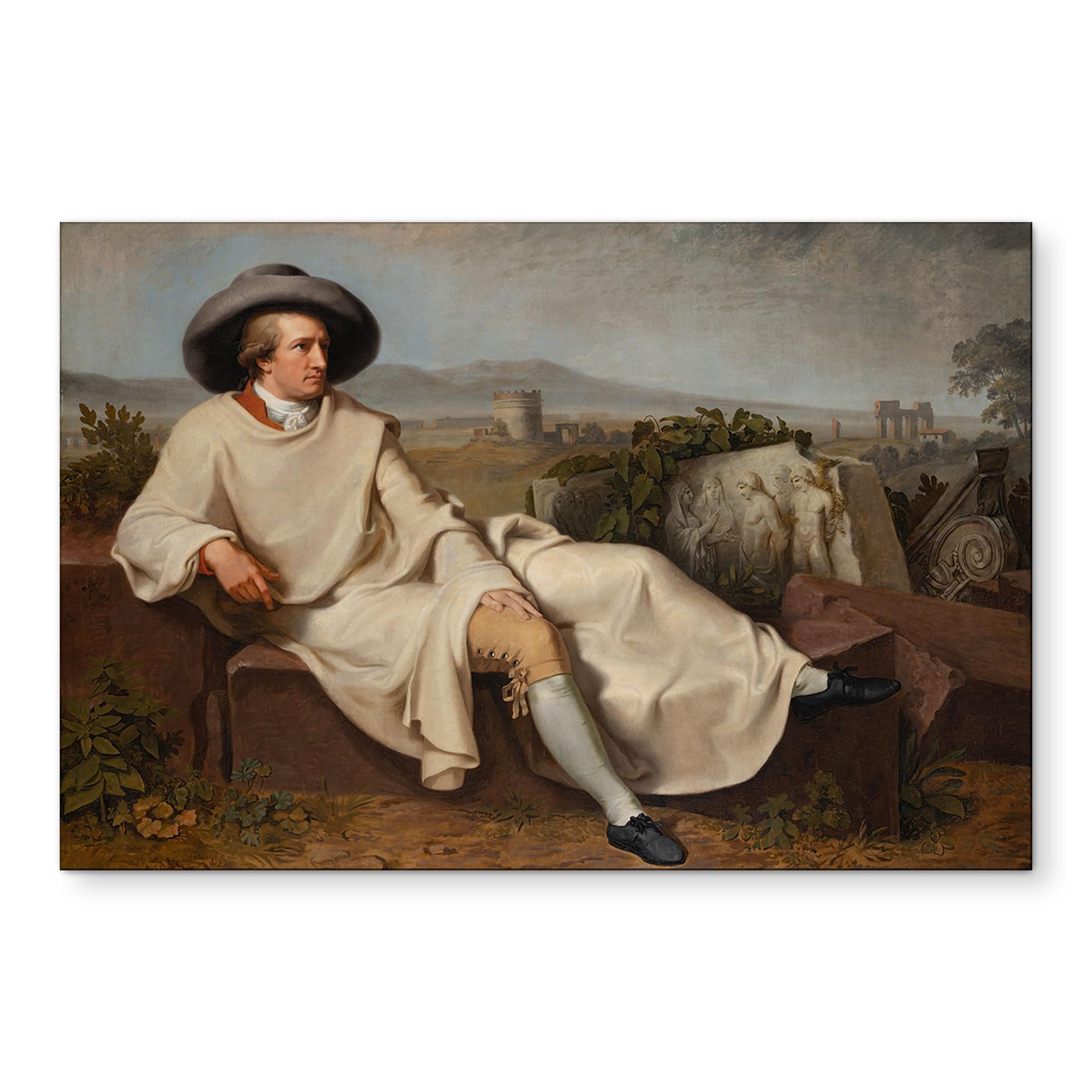 Billede Tischbein - Goethe i den romerske Campagna – print på aluminium (Alu-Dibond)