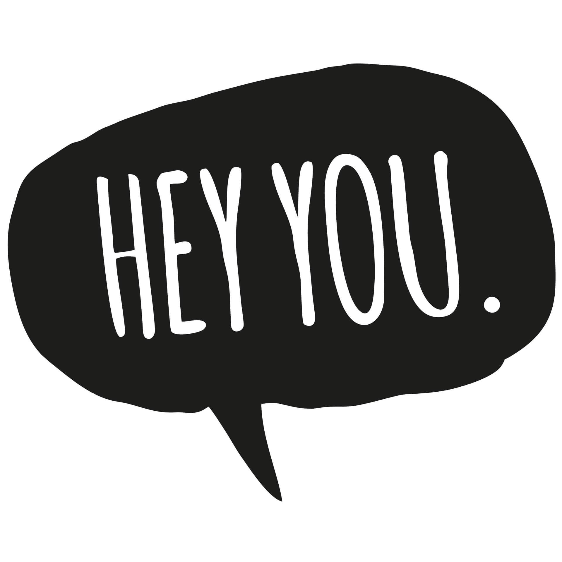 Muursticker Hey you