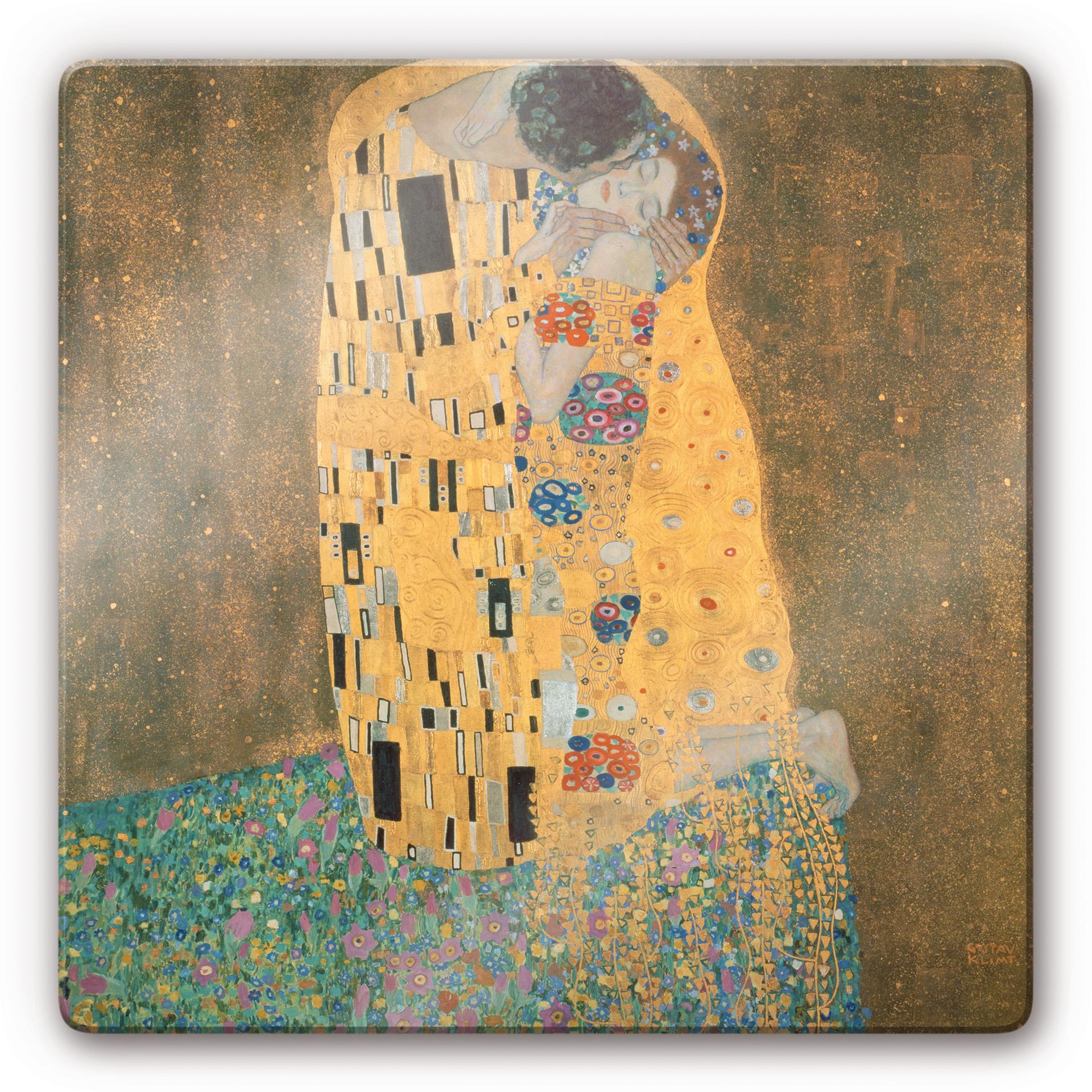 Glasbillede - Klimt - Kysset