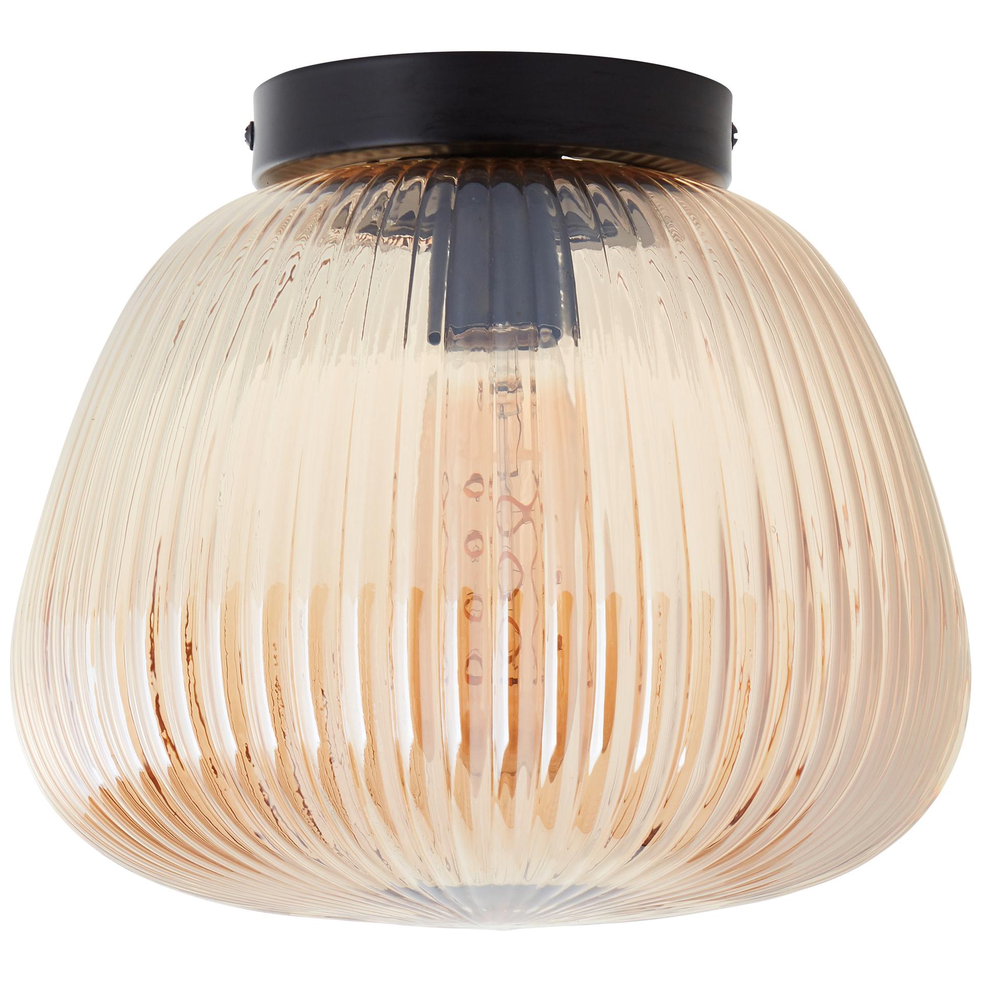 Deckenleuchte Junis, braun, 21,8 x 25 cm, Glas Deckenleuchte