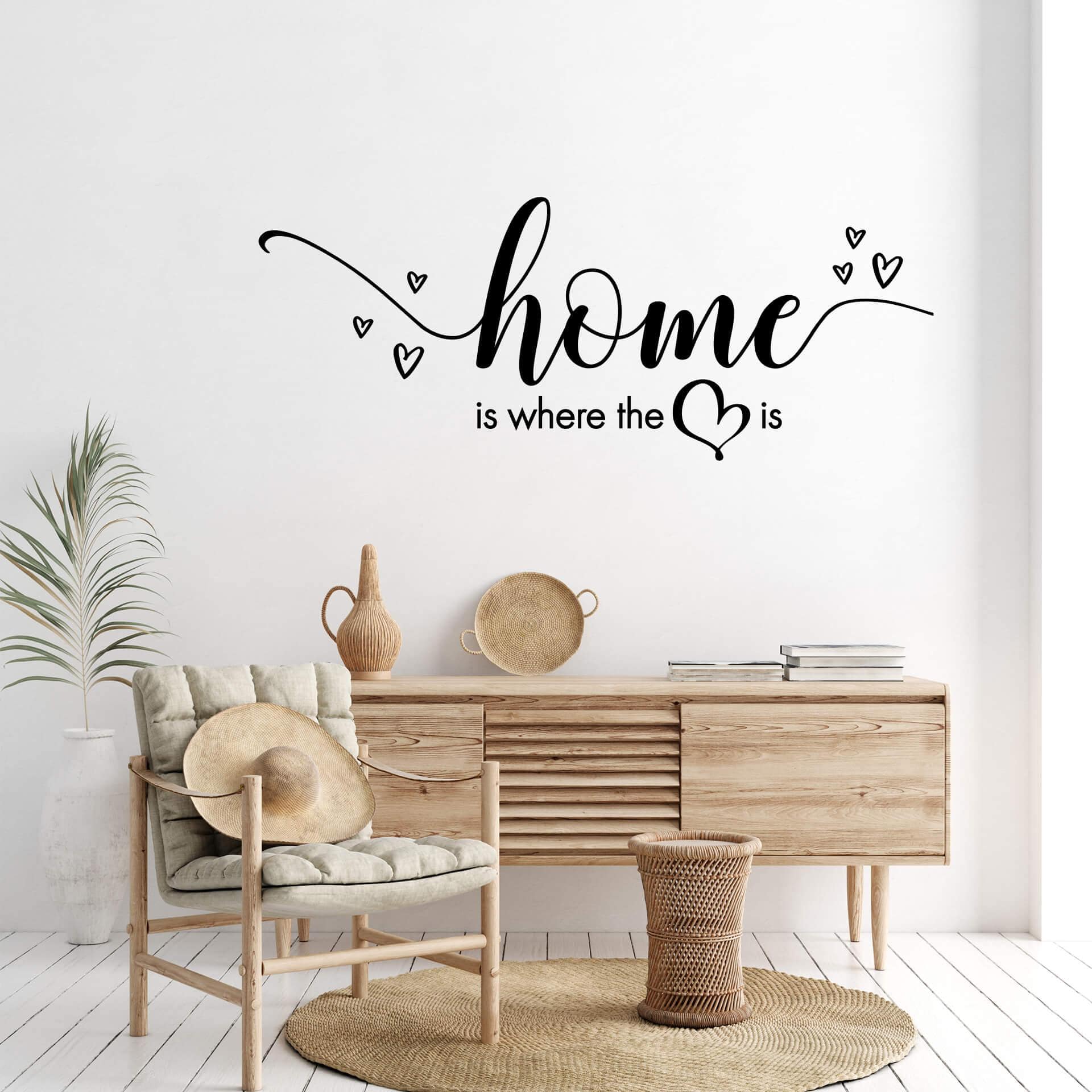 Adesivo murale Home is where the heart is