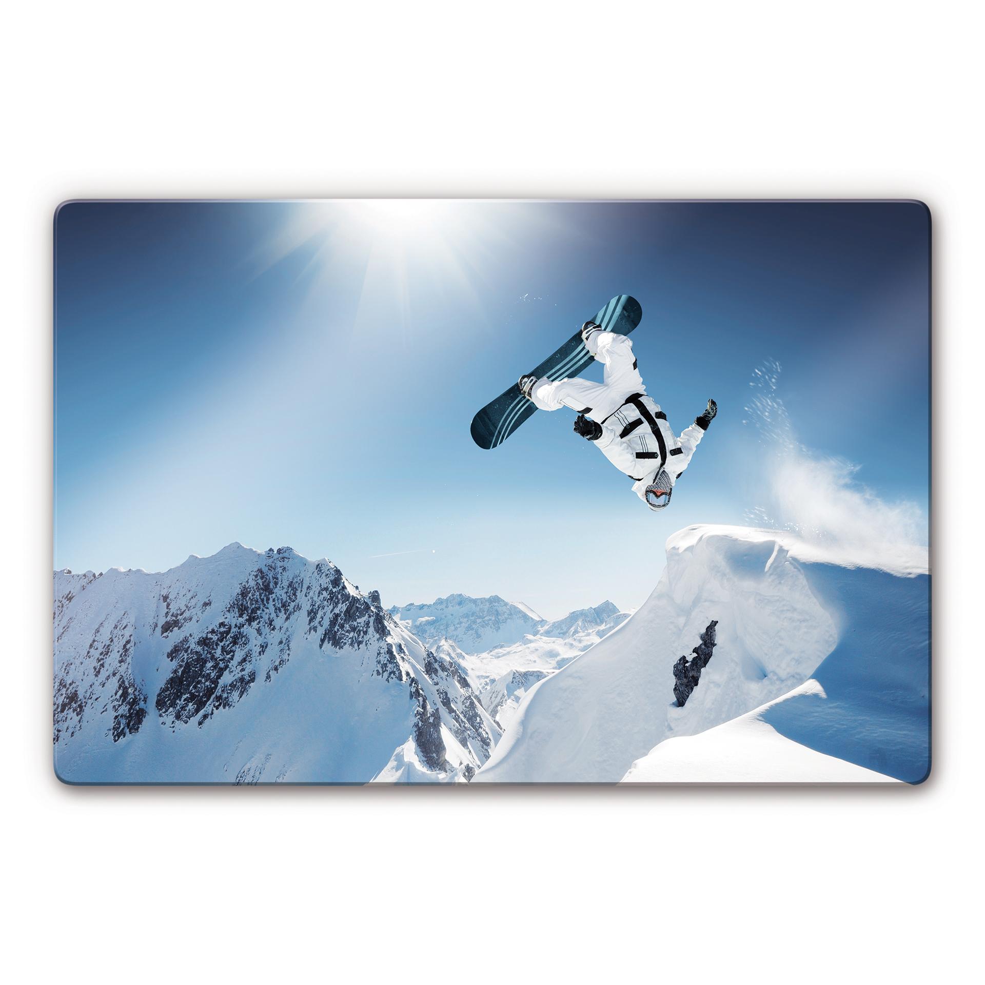 Tableau en verre - Snowboarder