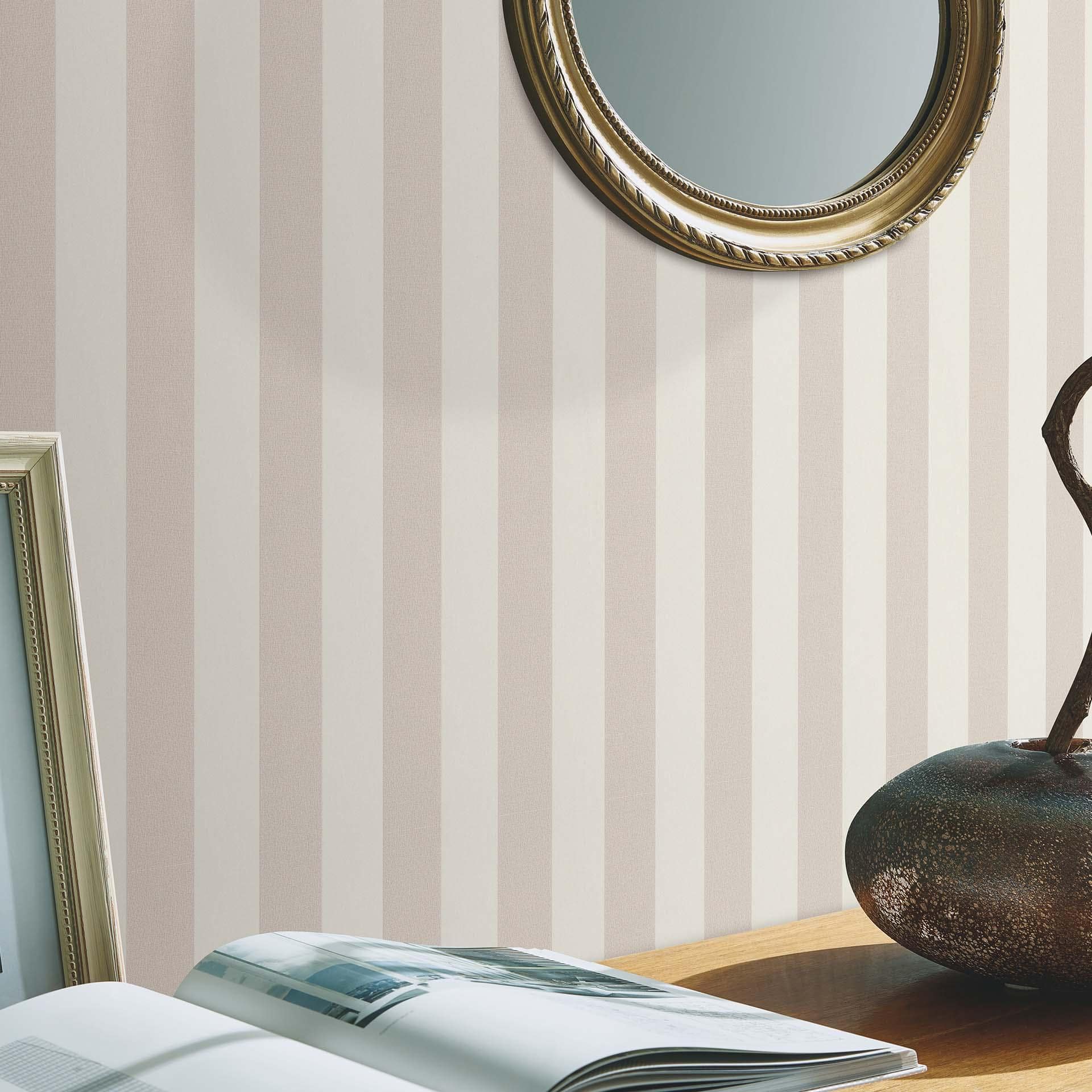 Tapet med Erismann Versailles striber beige, creme
