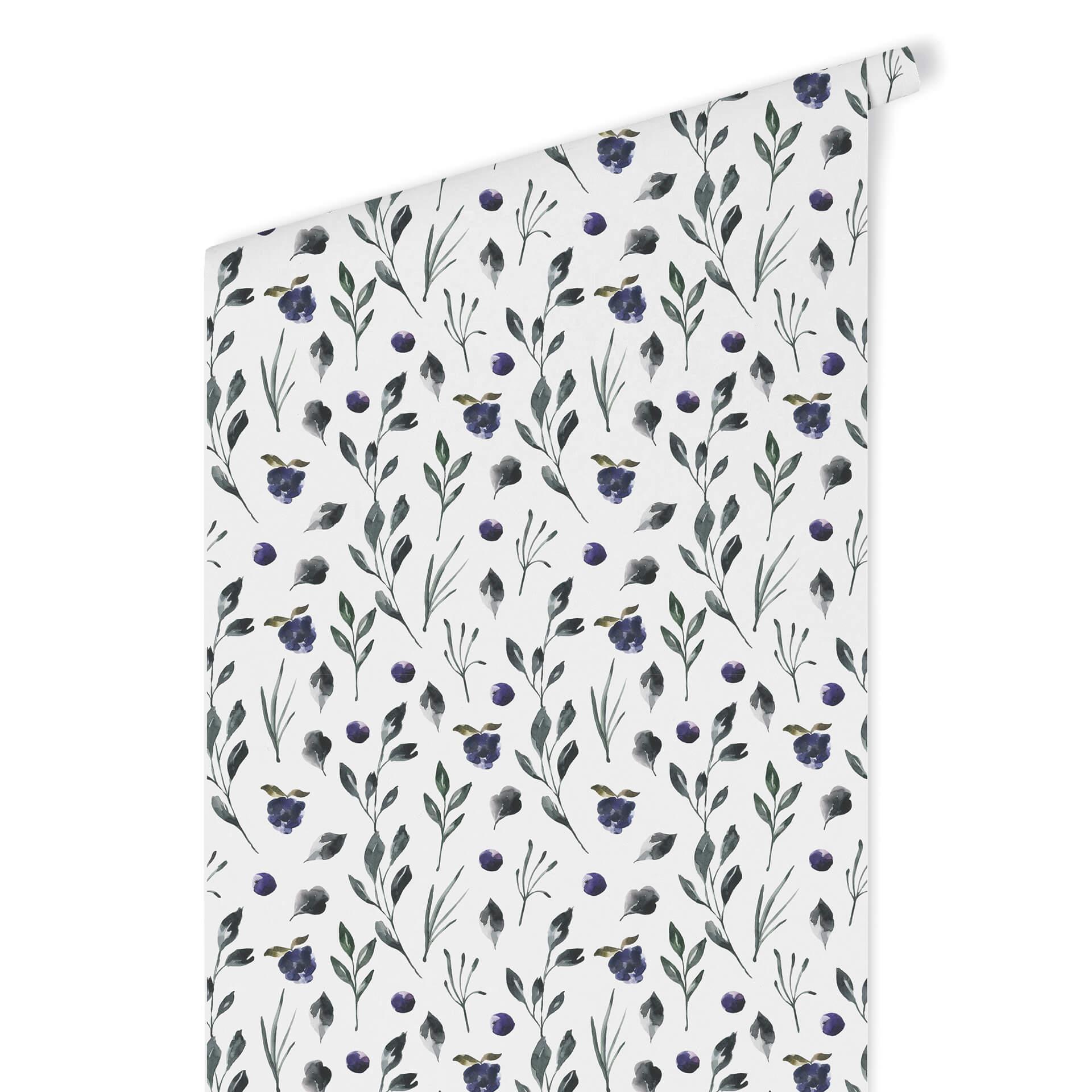 Patroonbehang Blueberries