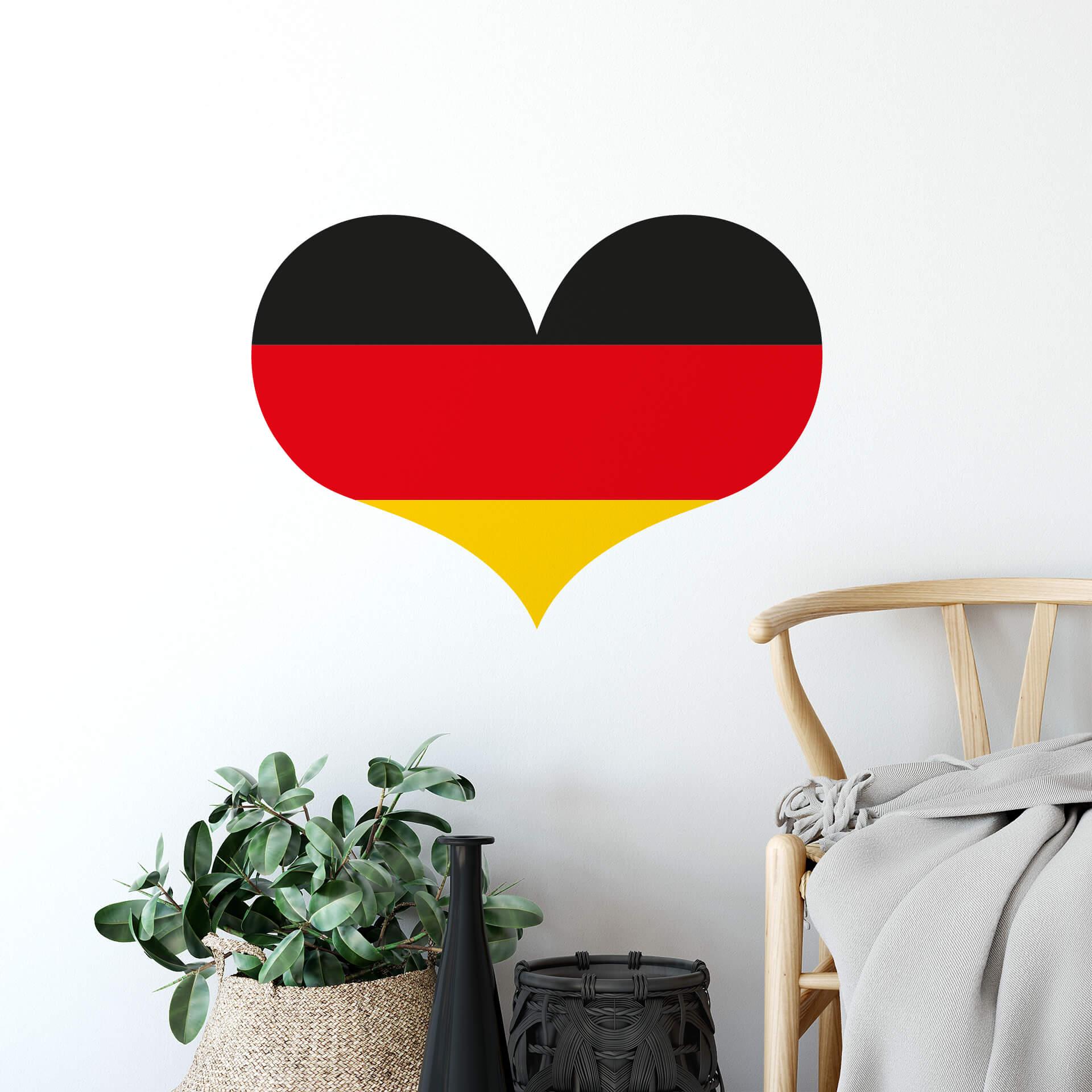 Wandtattoo Deutschland Herz