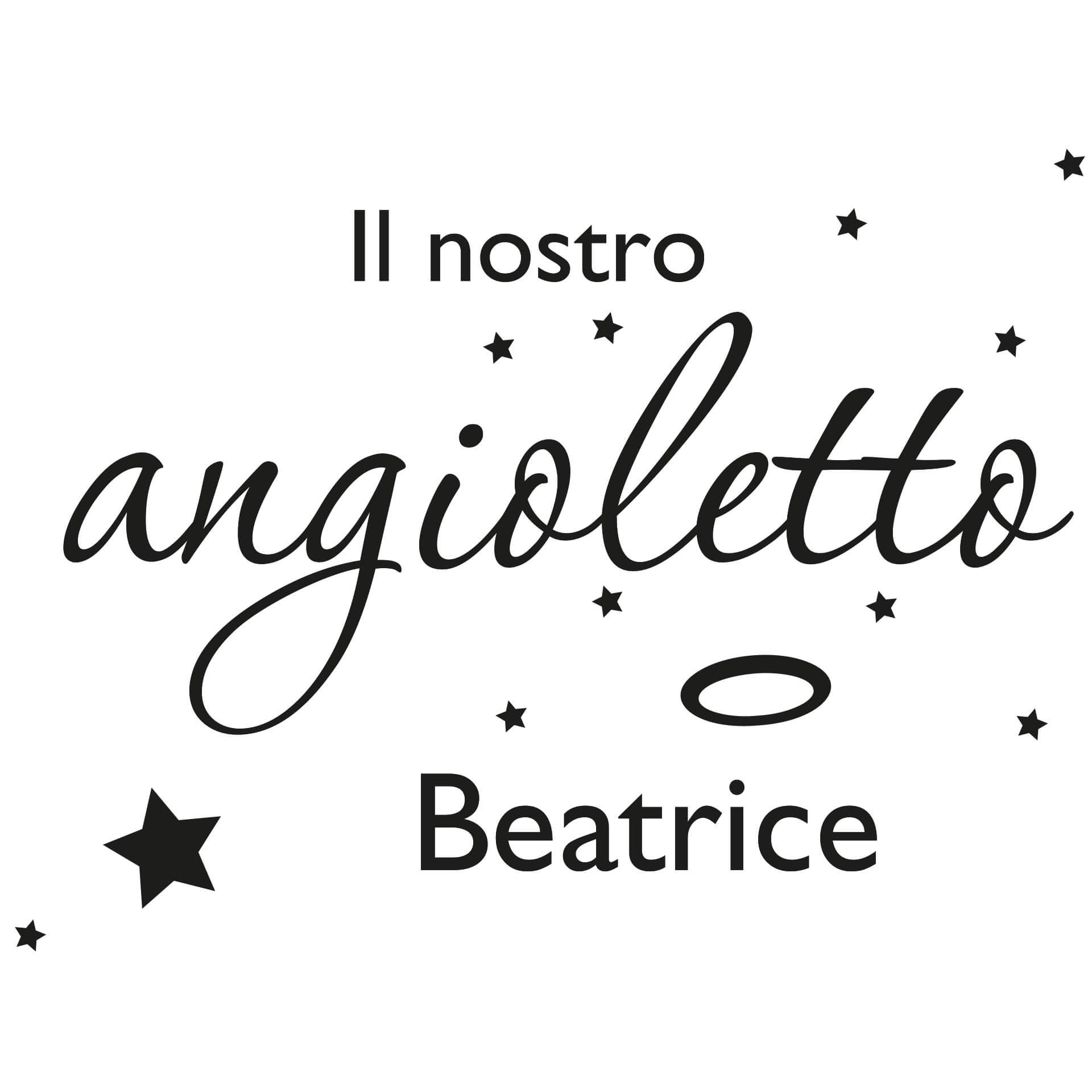 Adesivo murale + Nome  Il nostro angioletto