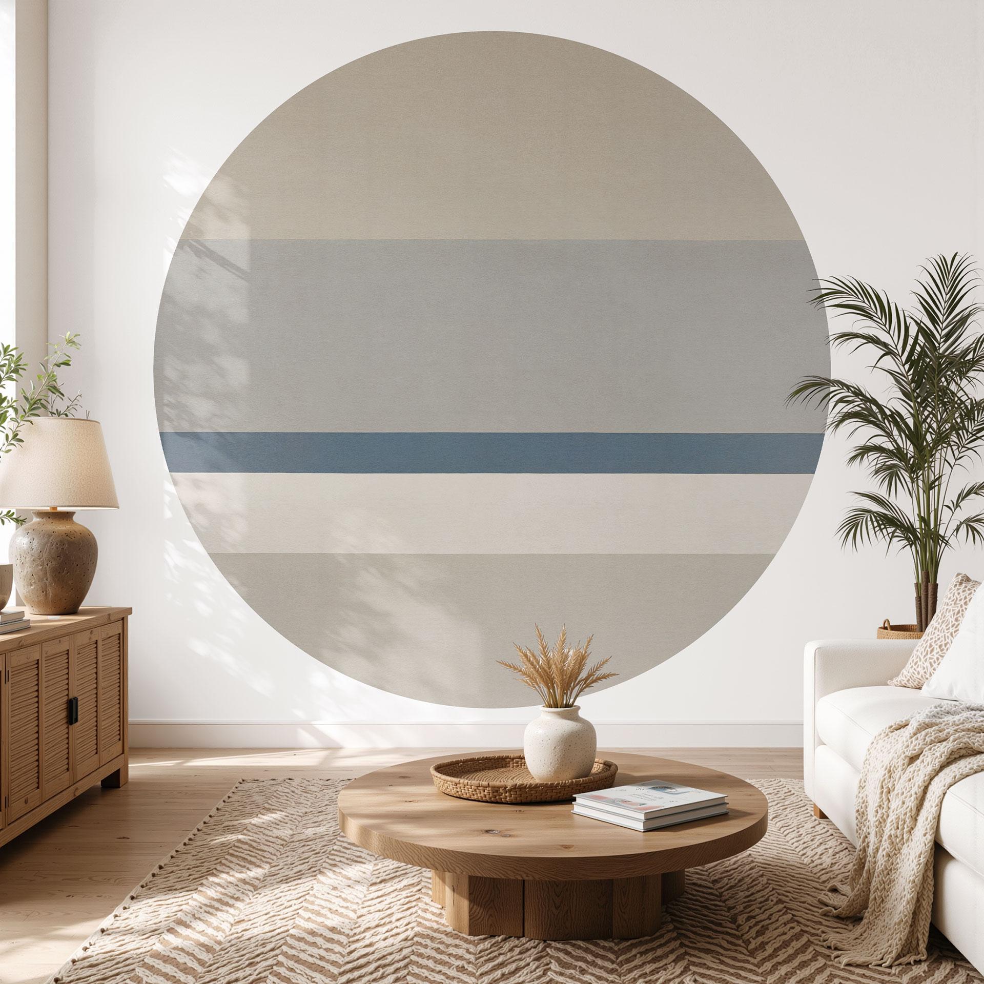 Fotobehang Agnes Balance - Horizontale strepen - Sir Edward x Grigory Gladarev - Rond