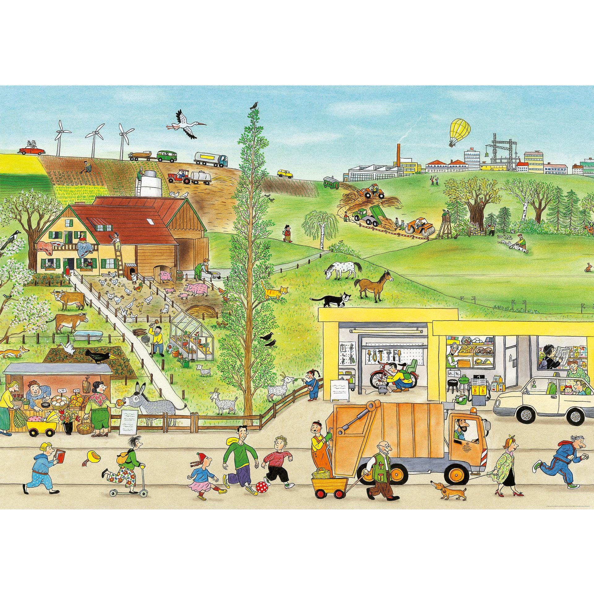 Fotobehang Wimmel - Bouwplaats in het Voorjaar