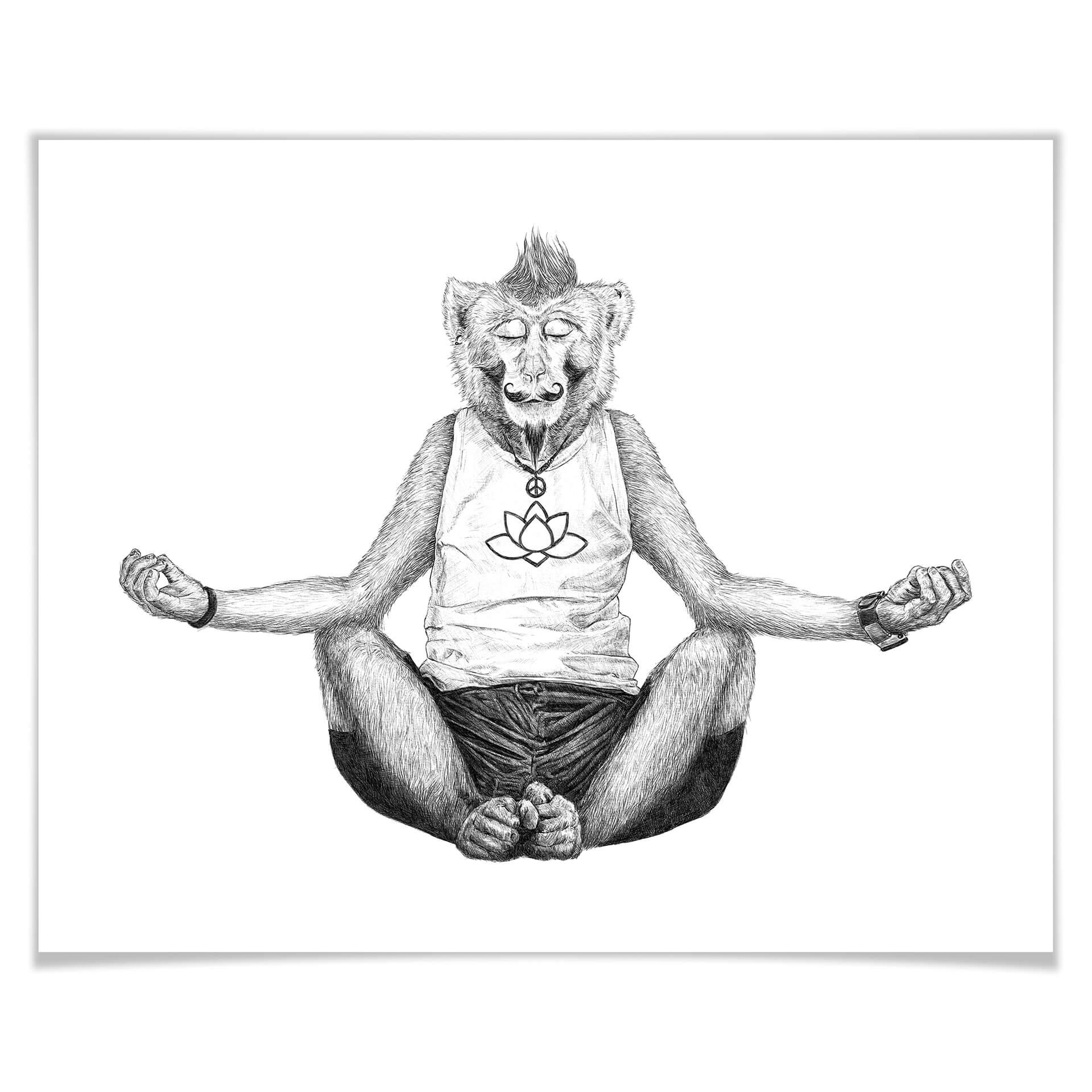 Plakat - Kools - Monkey Yoga
