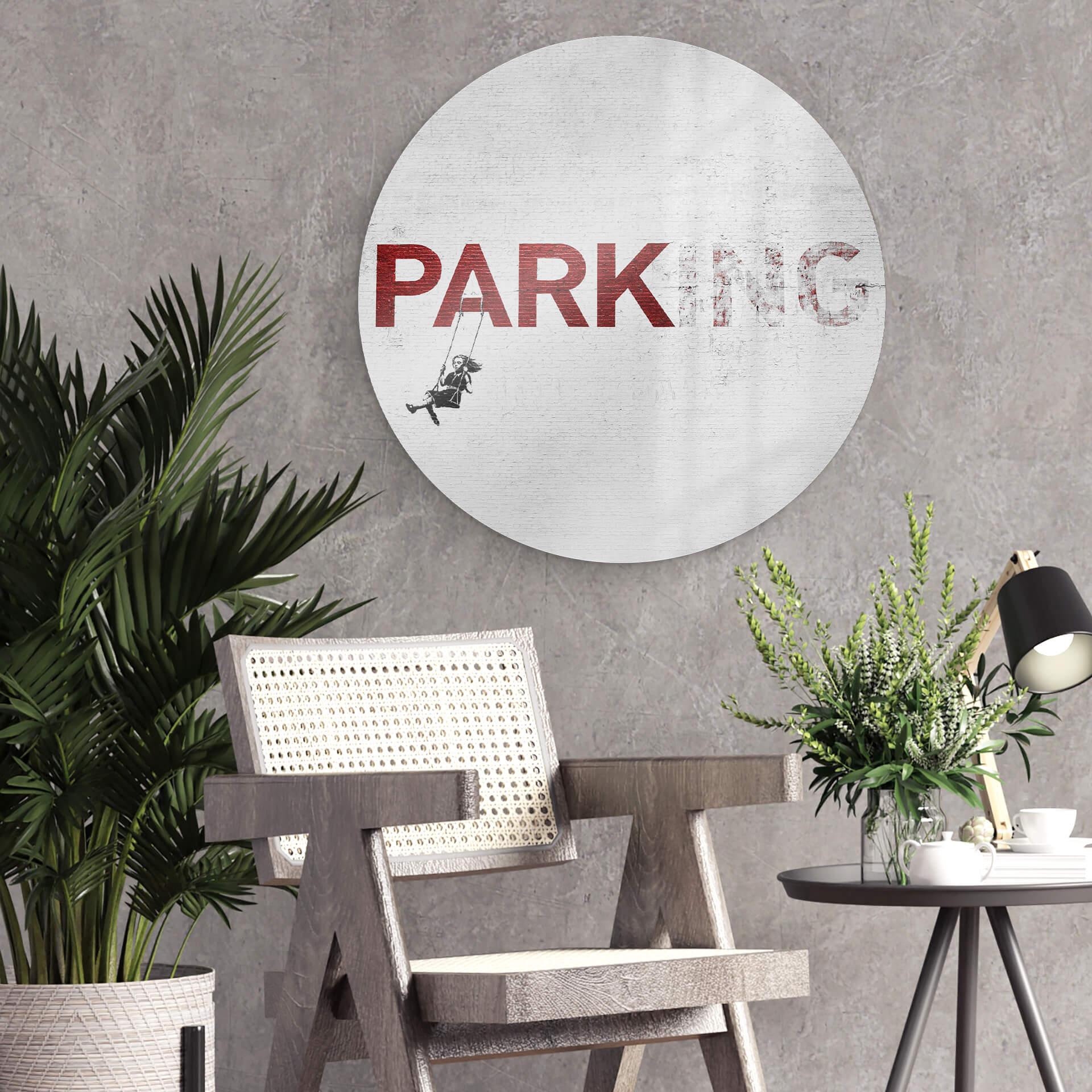 Glasschilderij Banksy Park(ing)