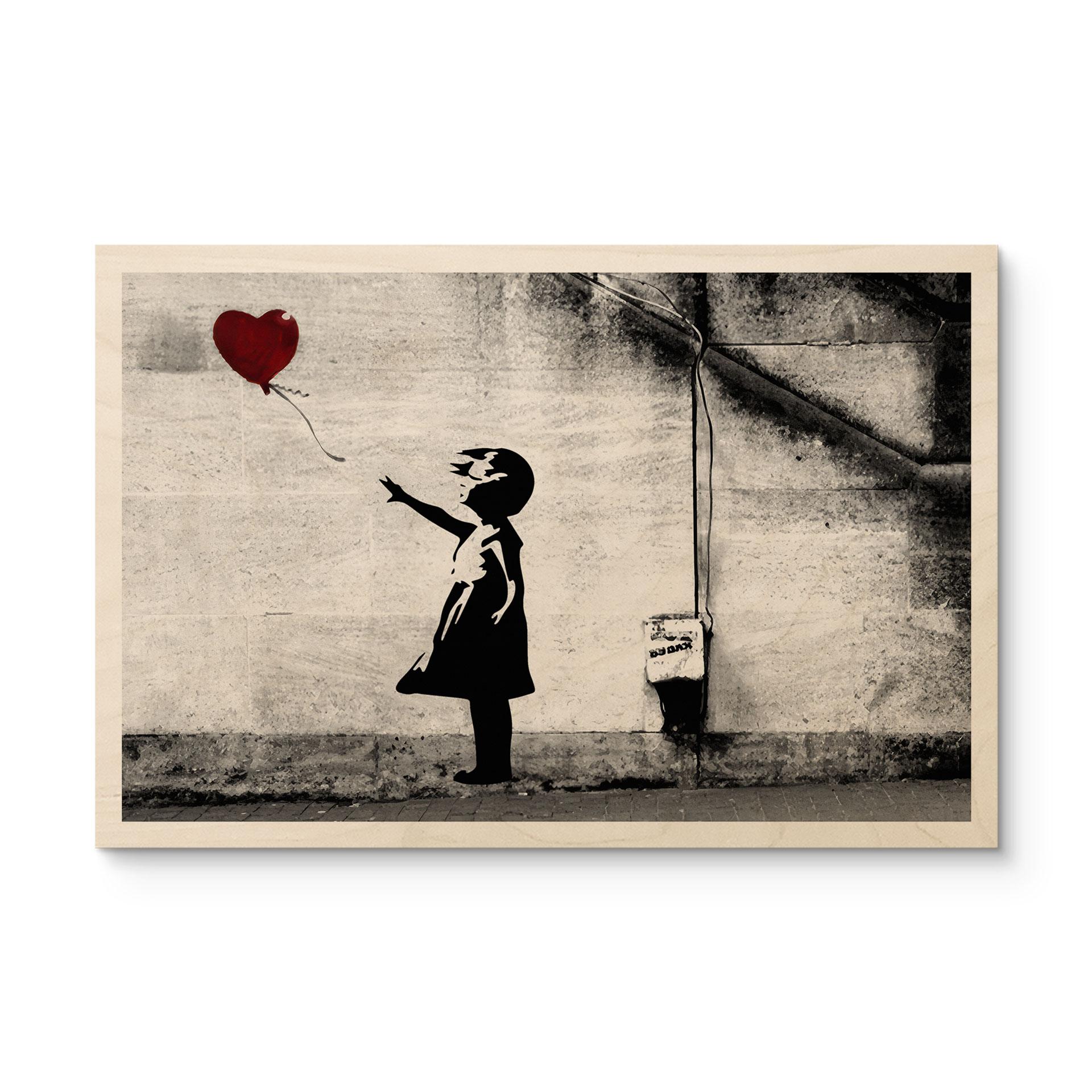 Banksy Billede af træ - Pige med ballon