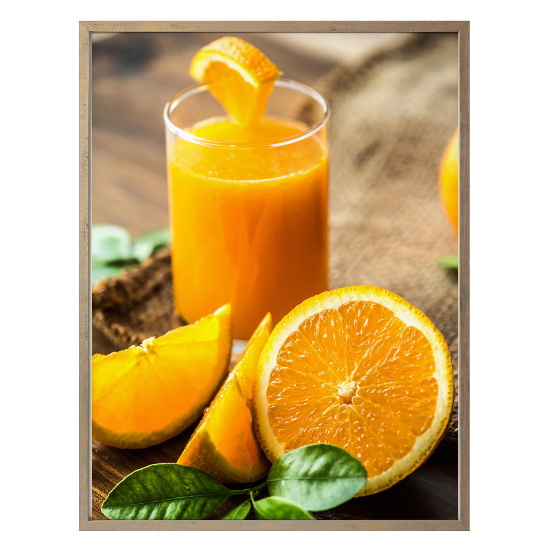 Póster Zumo de naranja natural