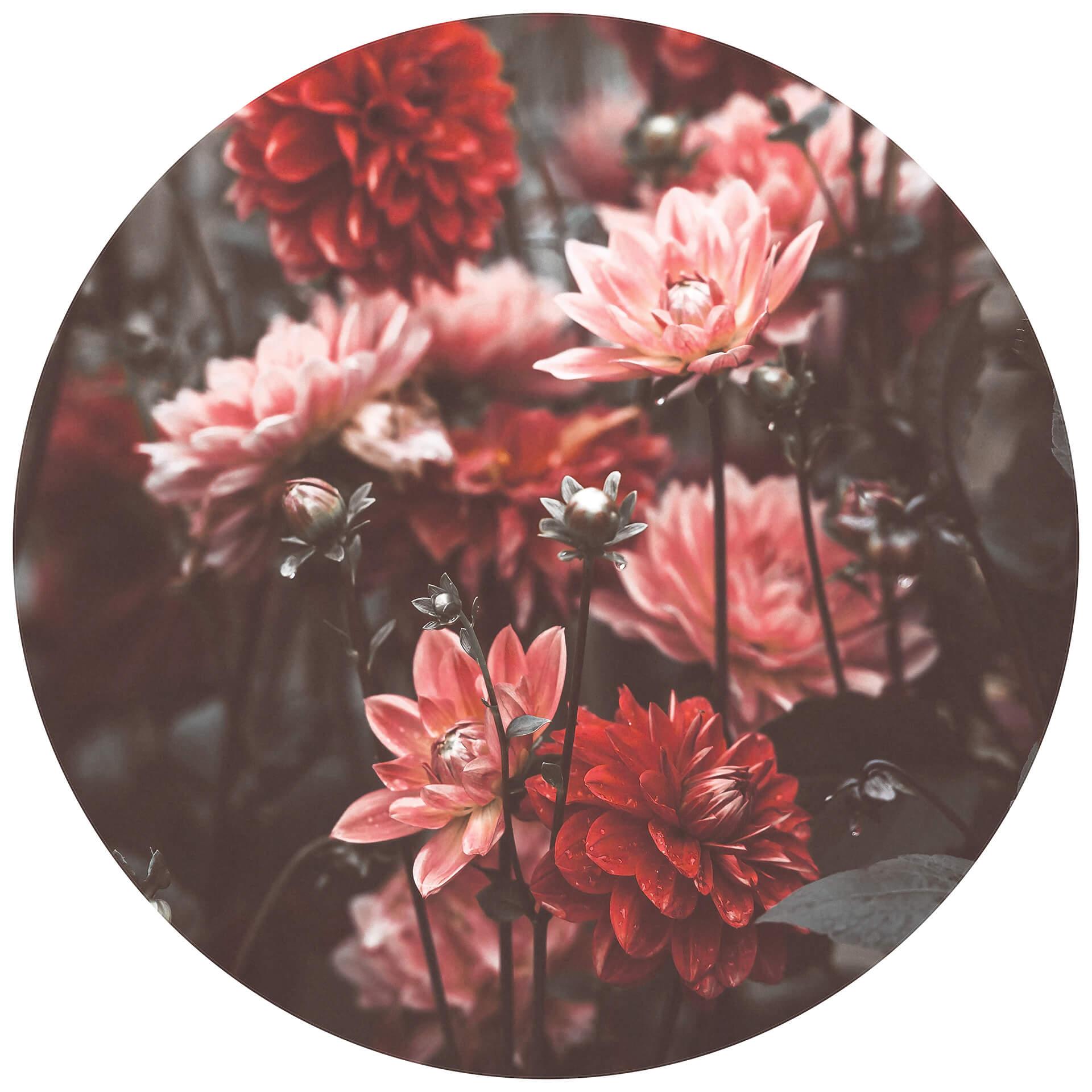 Behangcirkel Annie - Summer Flowers - vliesbehang/zelfklevend vliesbehang