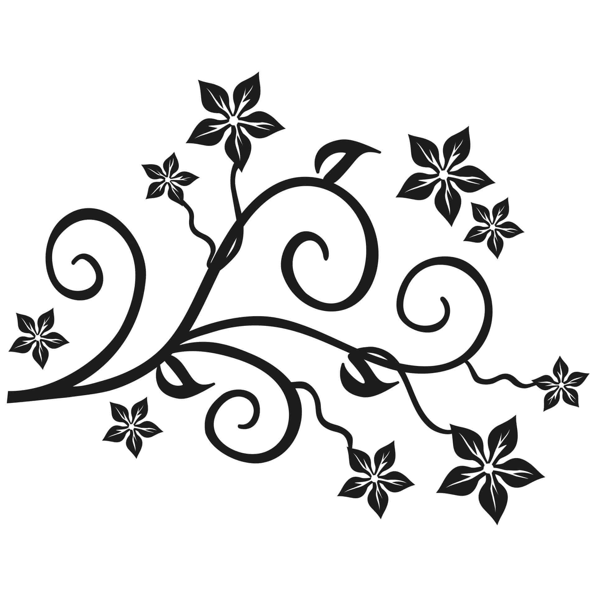 Muursticker Bloementak incl. 3 Fotolijstjes