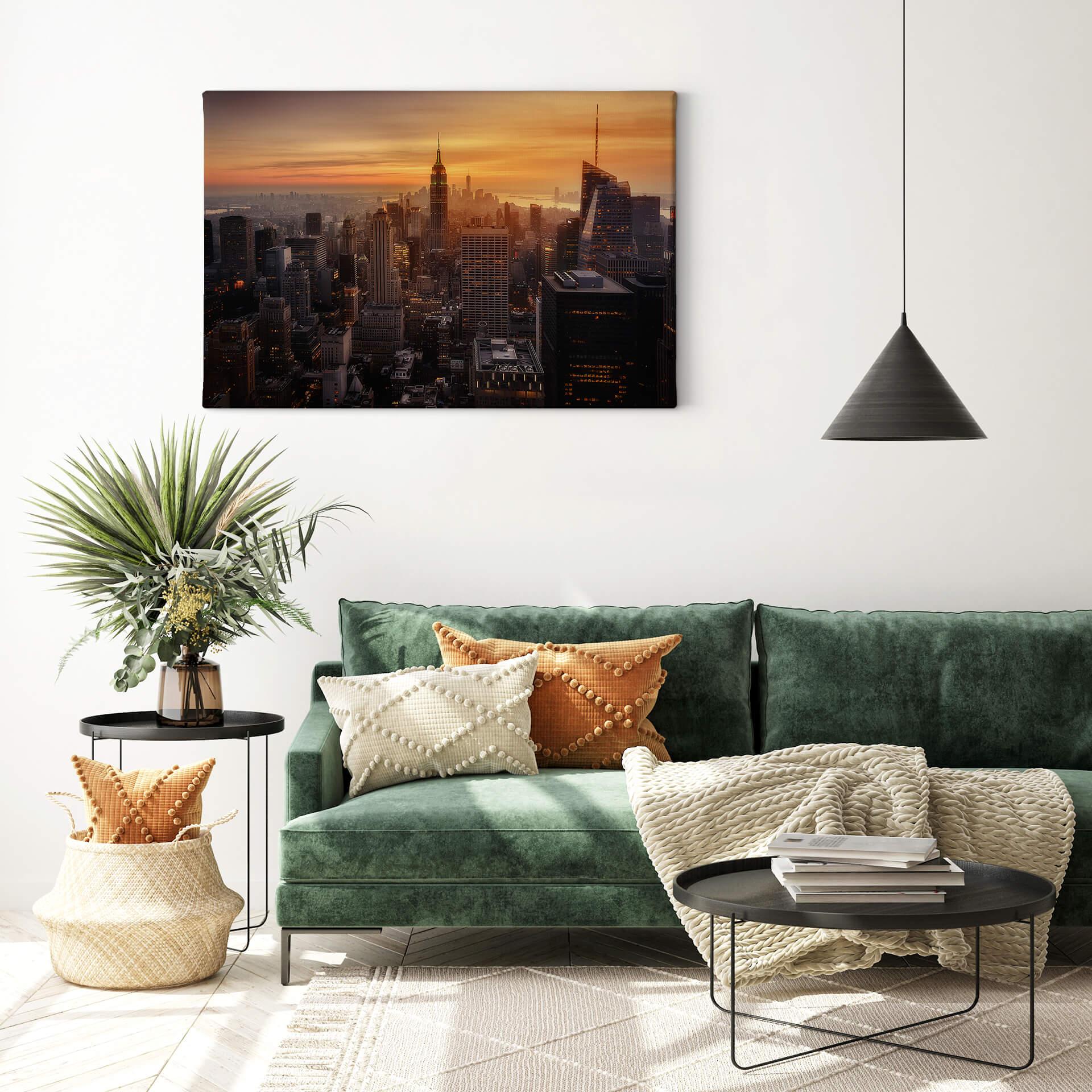 Lienzo Ruiz Dueso - Nueva York al atardecer