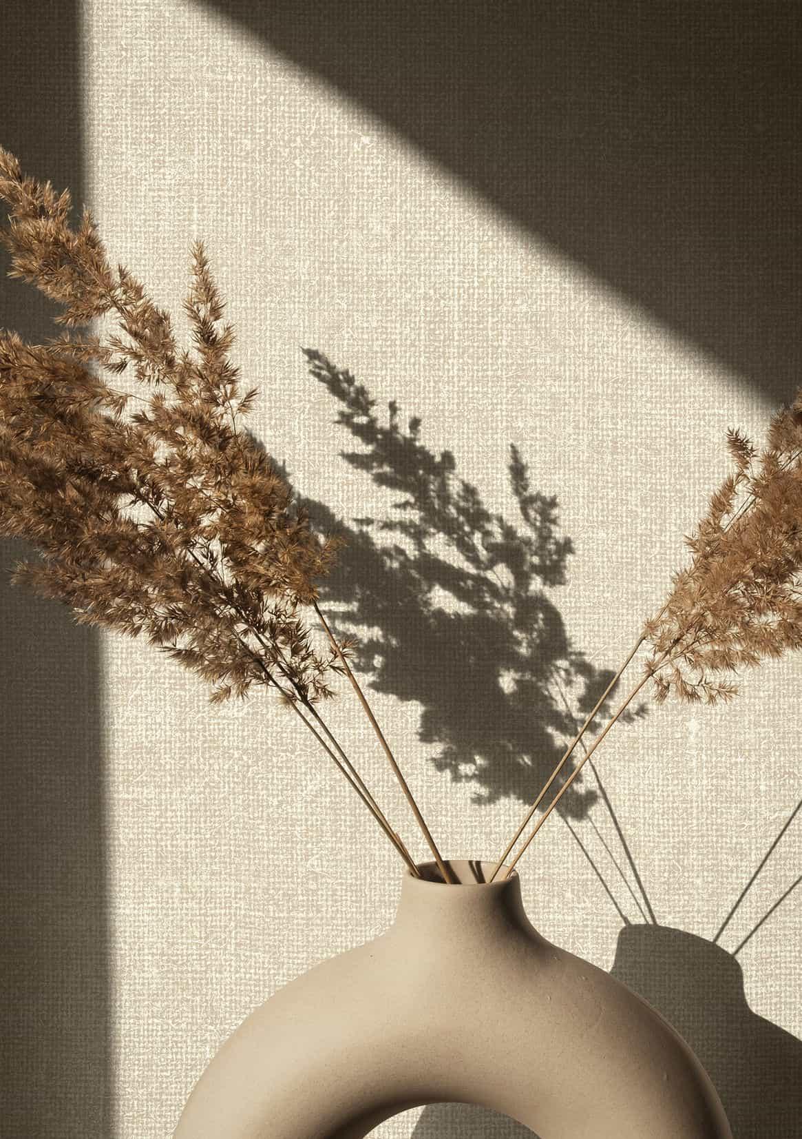 Vliesbehang modern structuur effen beige uni