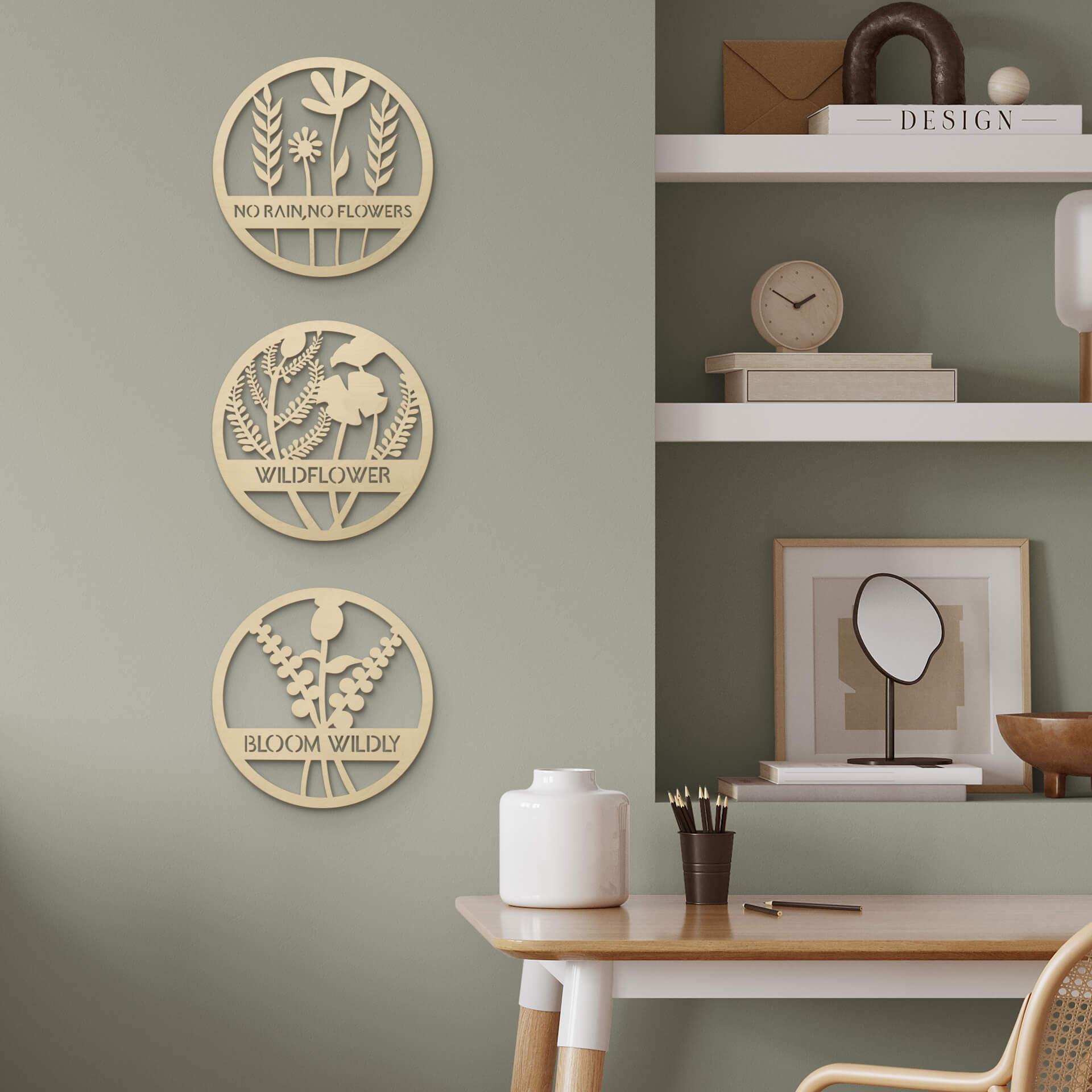 Decoro in legno - Wildflower
