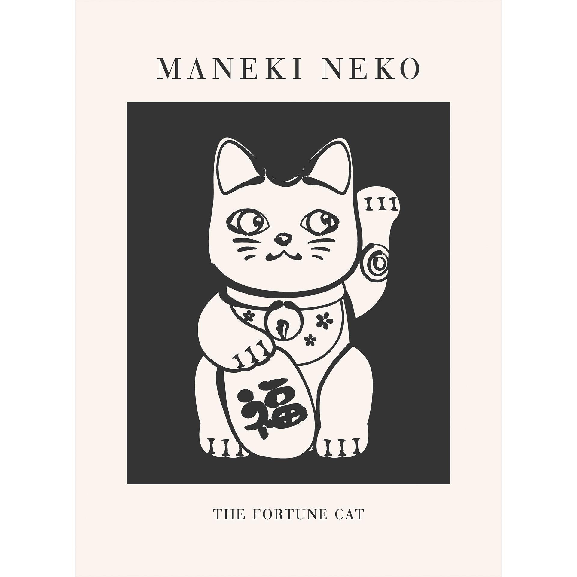 Fotomural Maneki Neko - El gato de la suerte | Winkekatze - KsanaKalpa