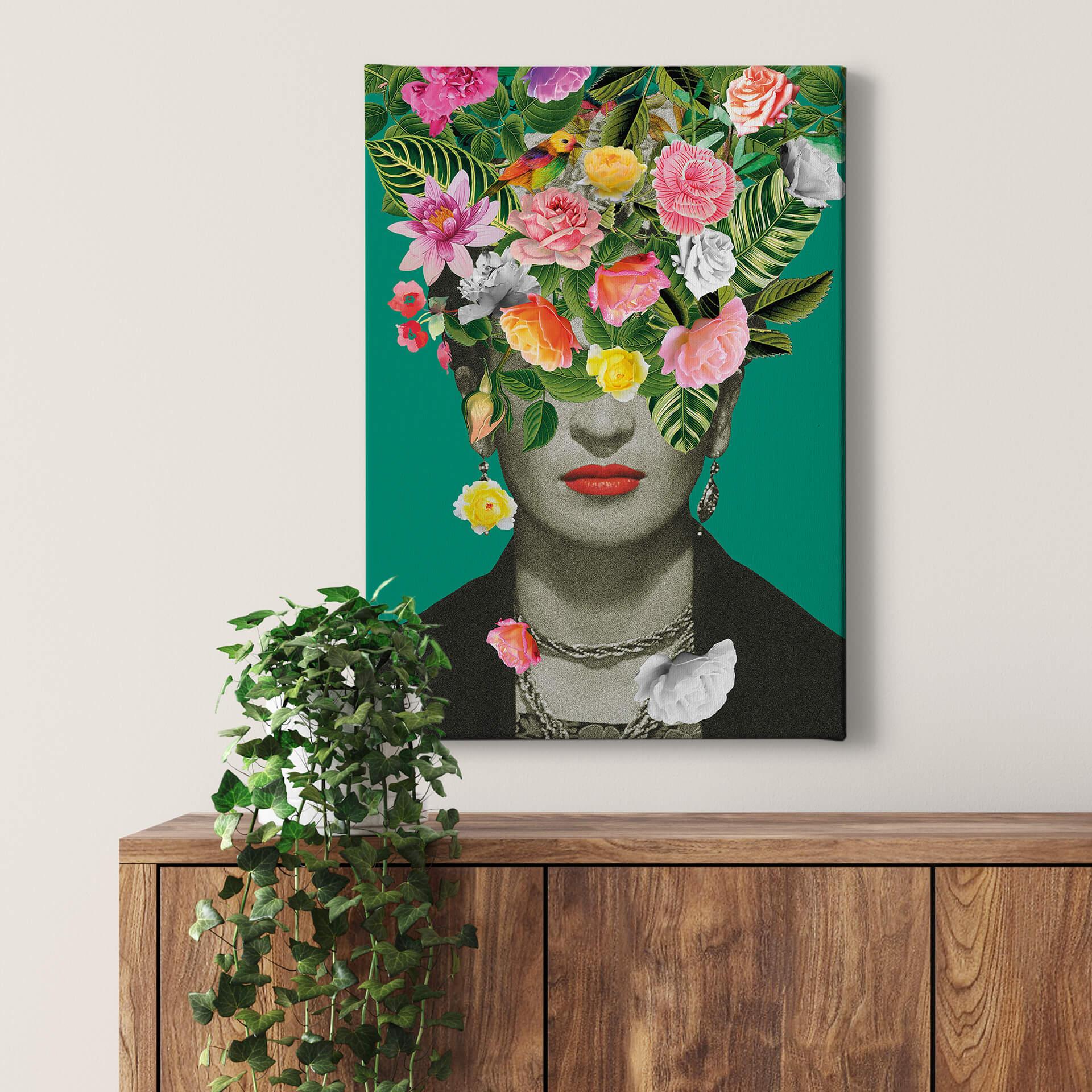 Obraz na płótnie Frida Floral Studio - Portret Frida