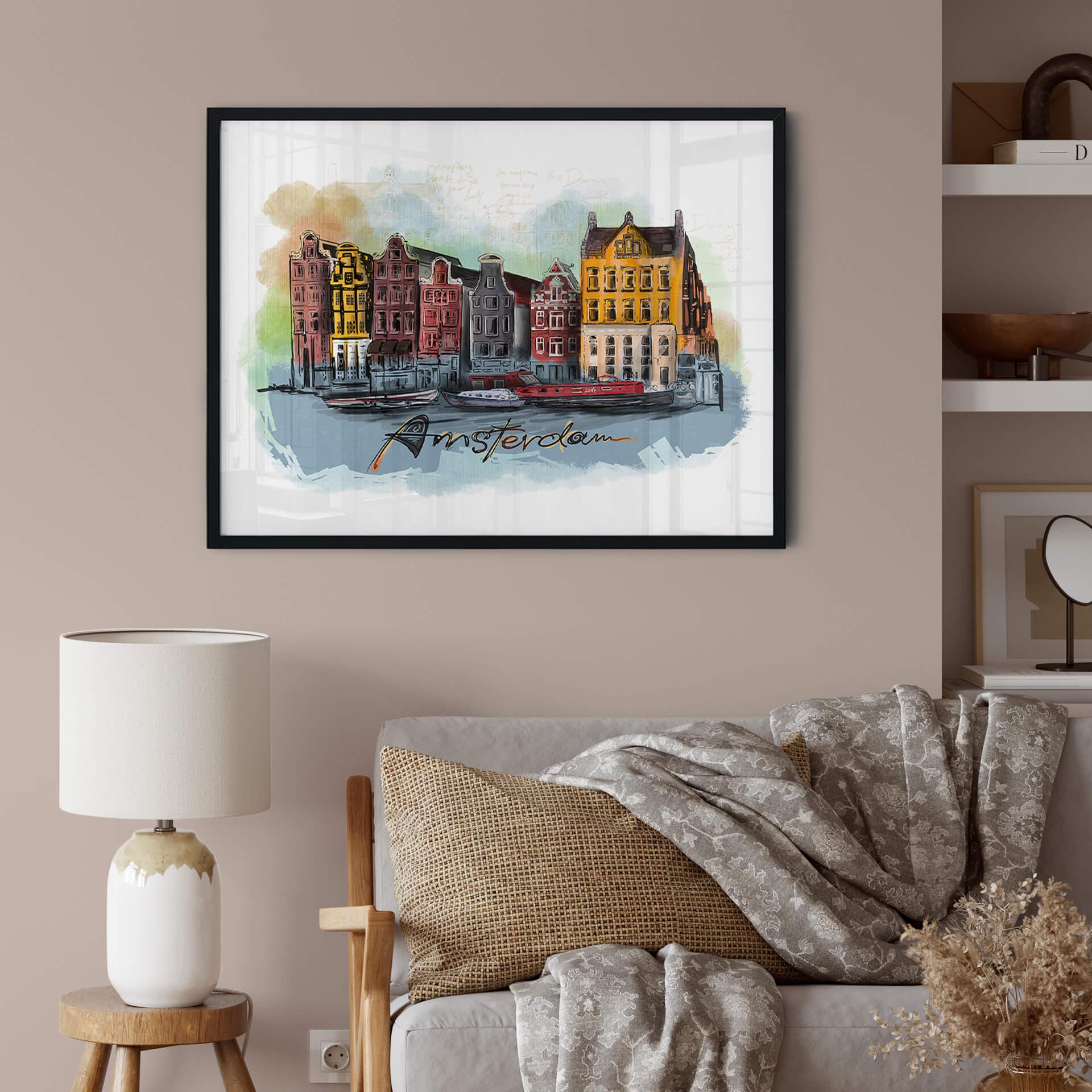 Poster Love your City - Amsterdam