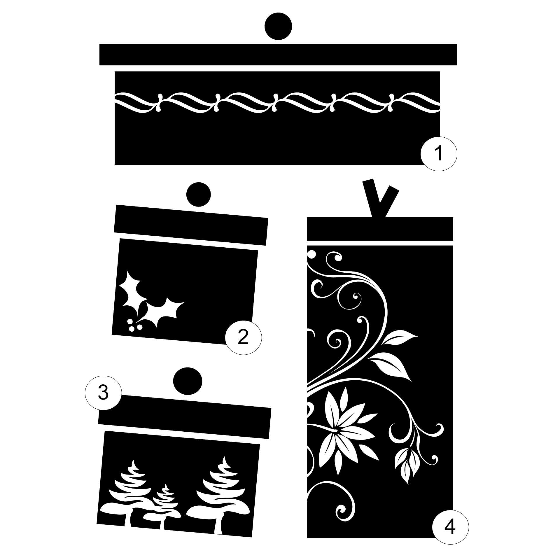 Muursticker Set Cadeautjes 2-kleurig