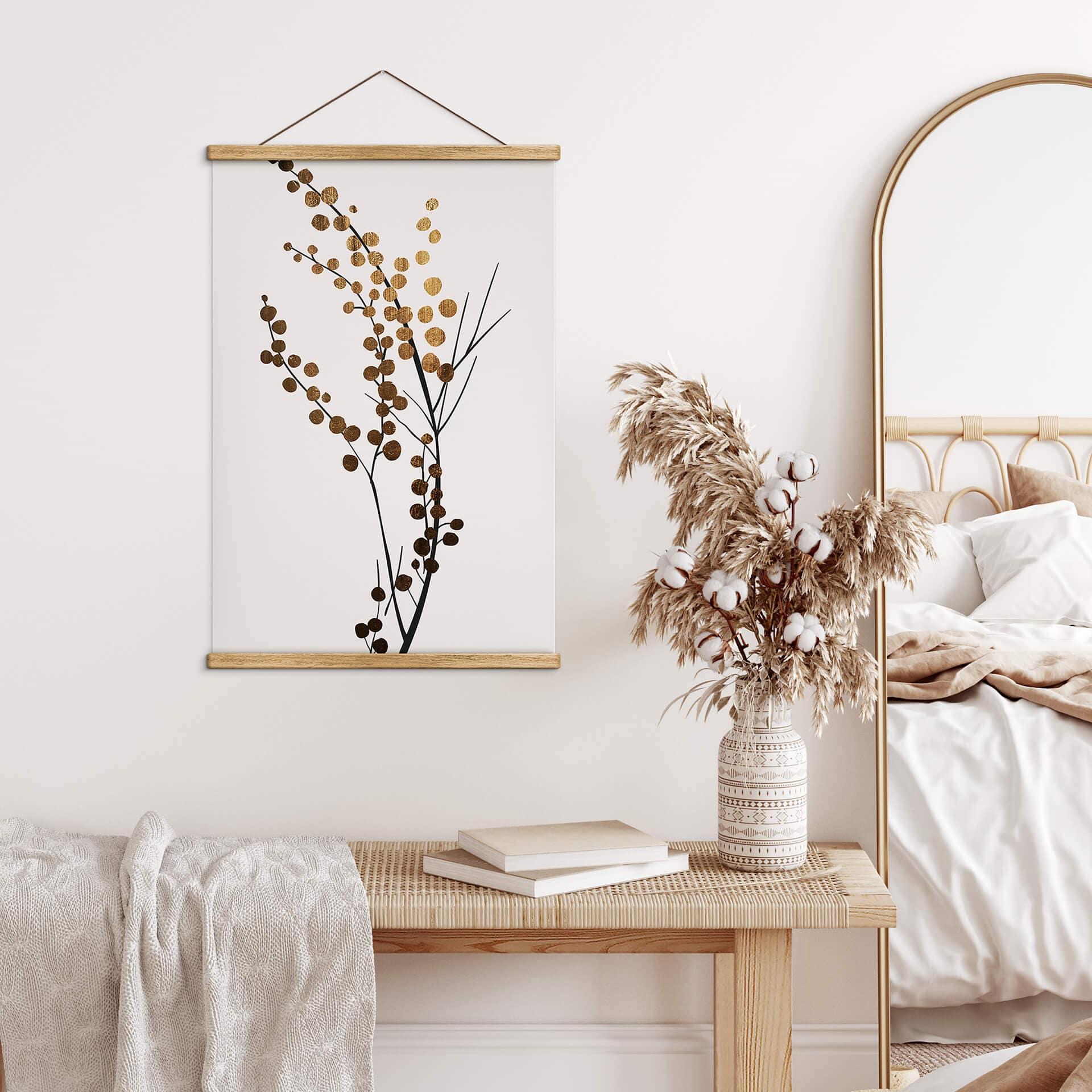 Tekstil plakat Kubistika - Golden Branch