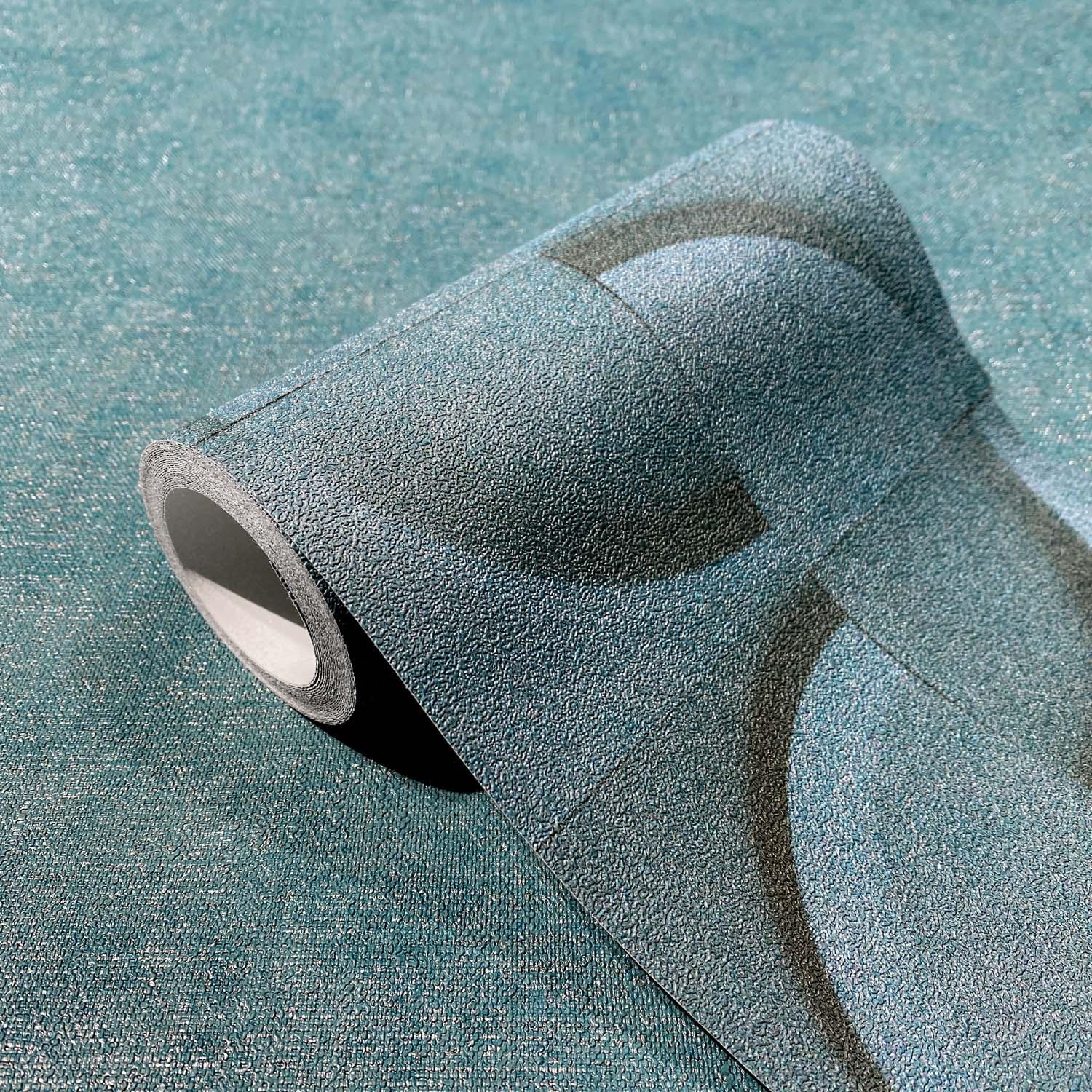 Behangrand in blauw, grafisch voor woonkamer, slaapkamer 5.00 x 0.177 m