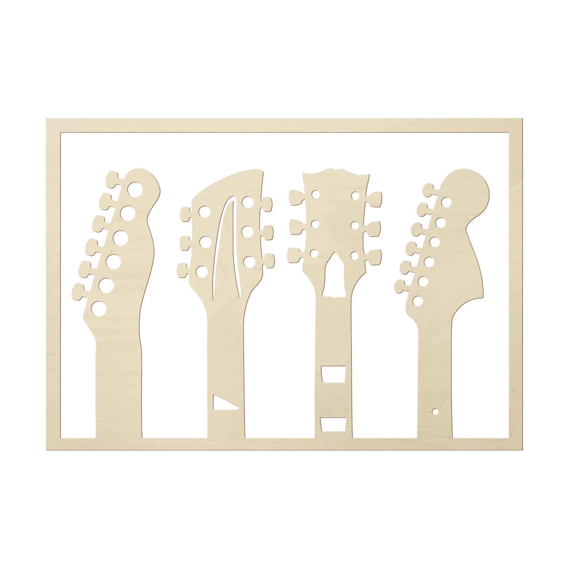Decoro in legno Chitarra - Testata
