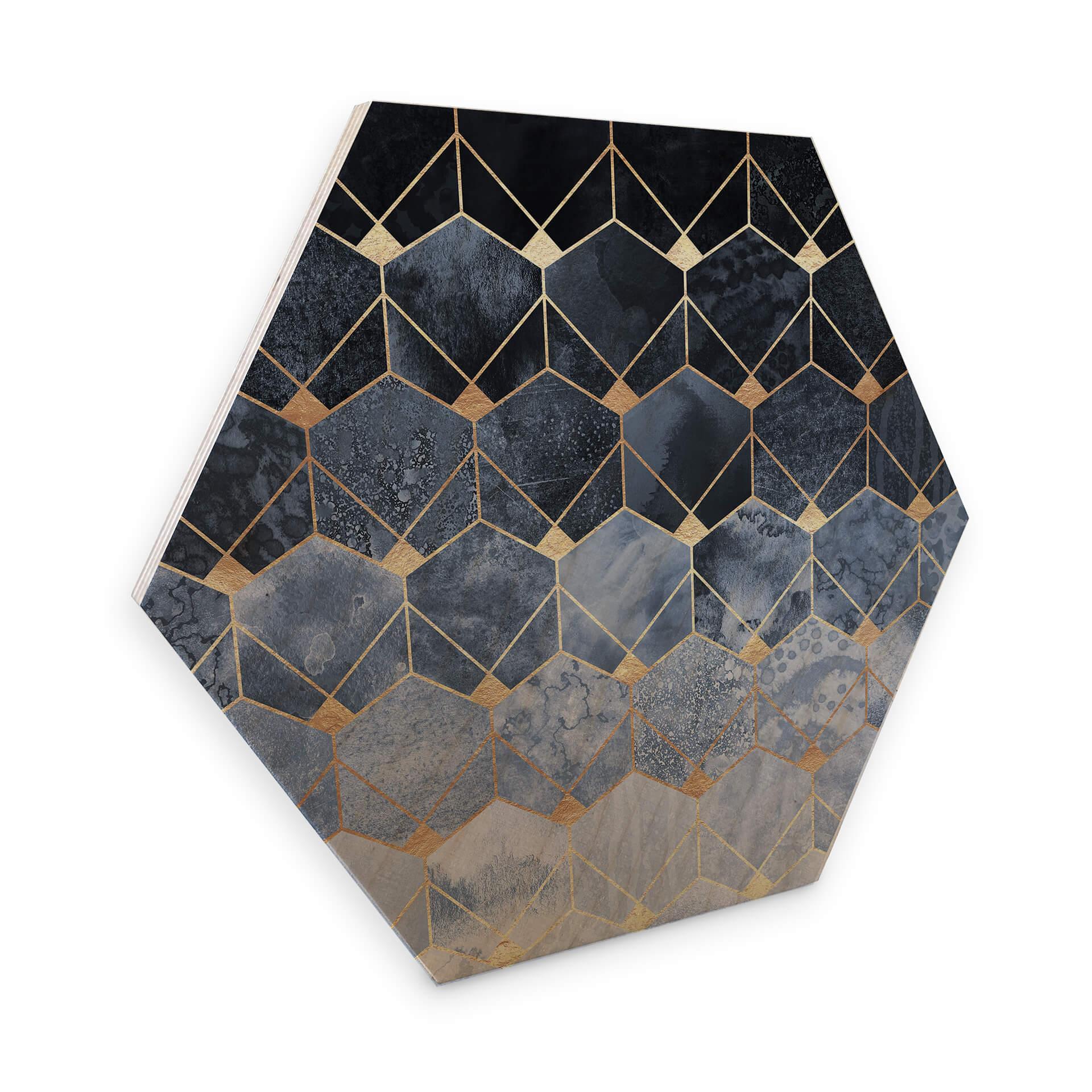 Hexagon Hout Fredriksson - Blue & Gold