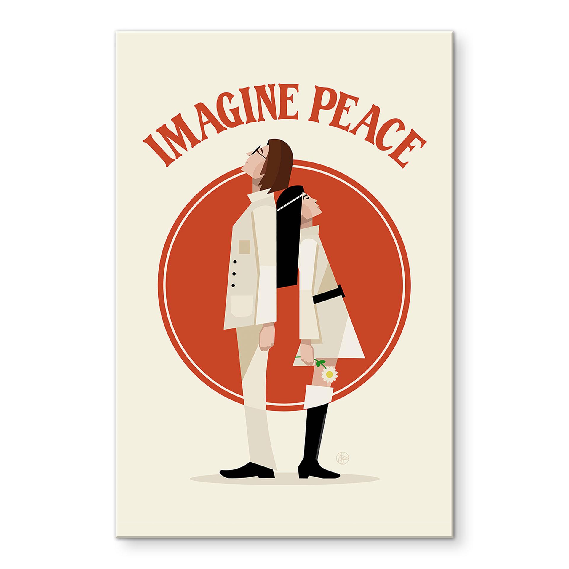 Akrylbillede Imagine Peace - To for fred og håb - Retrodrome