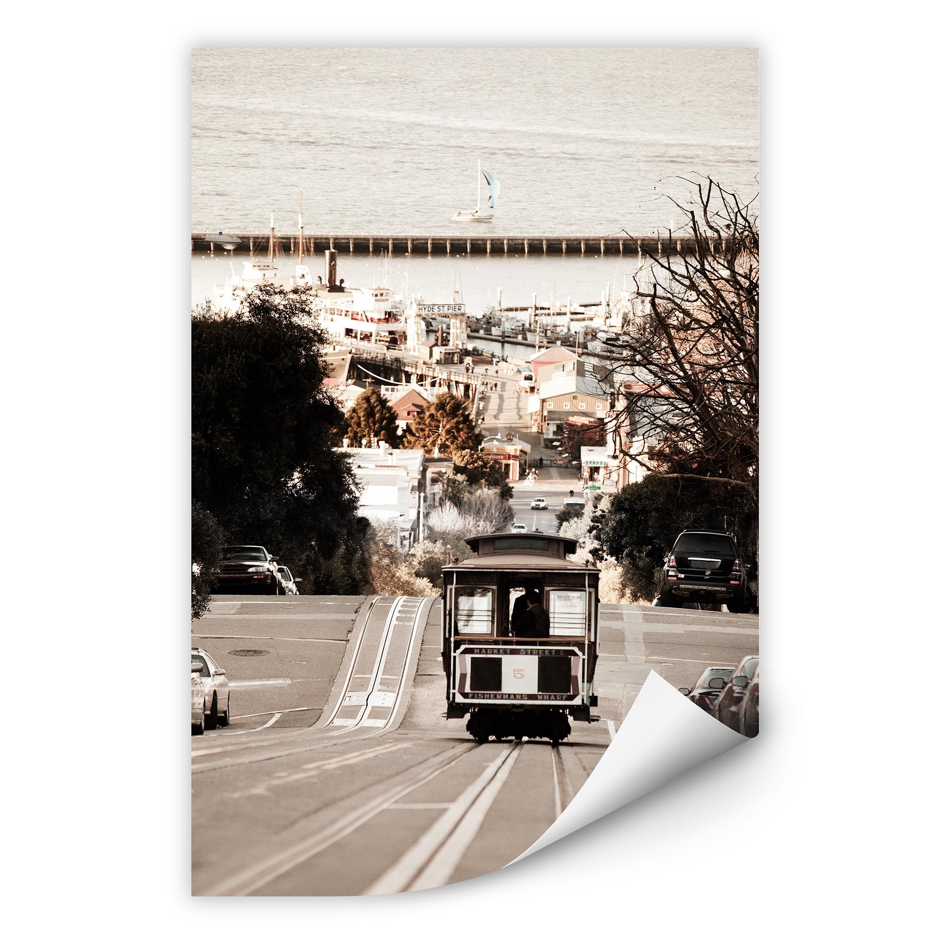 Zelfklevende Poster - Cable Cars