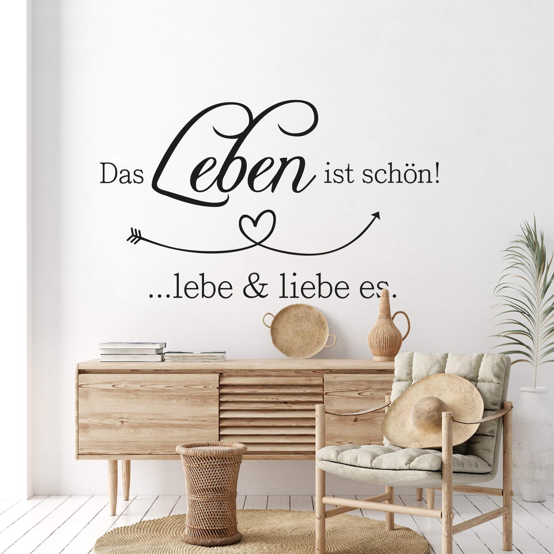 Wandtattoo Das Leben ist schön