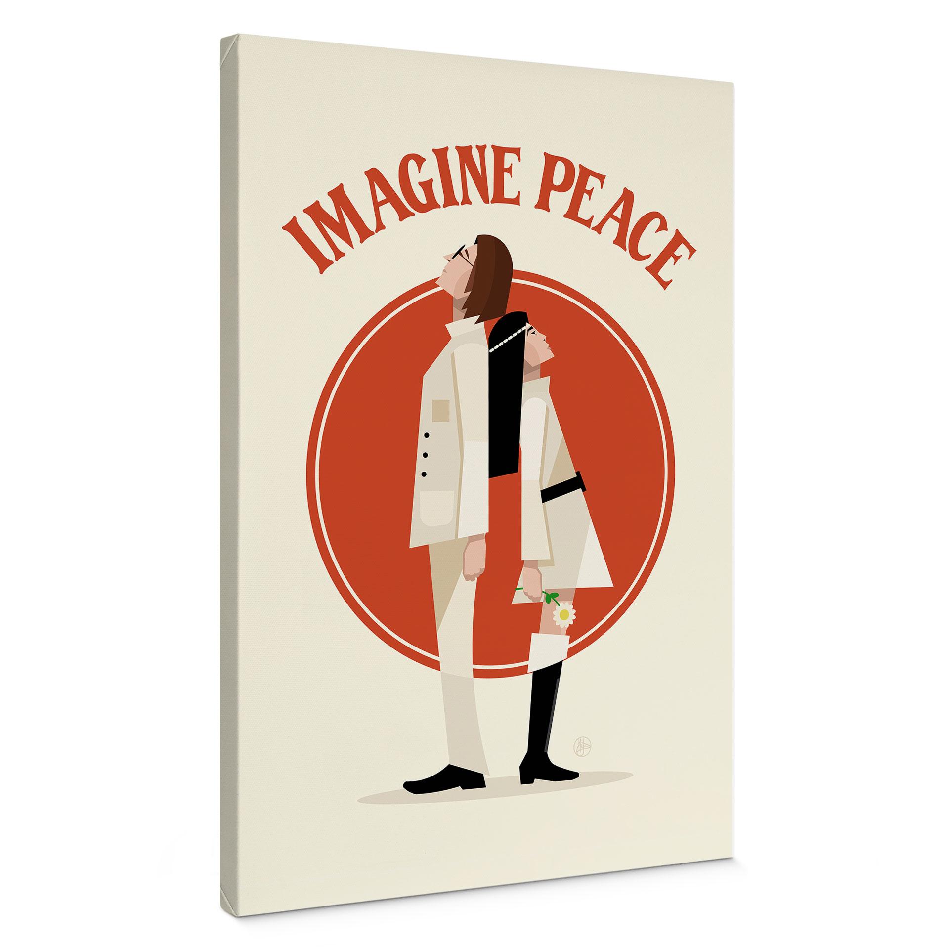 Canvasbillede Imagine Peace - To for fred og håb - Retrodrome