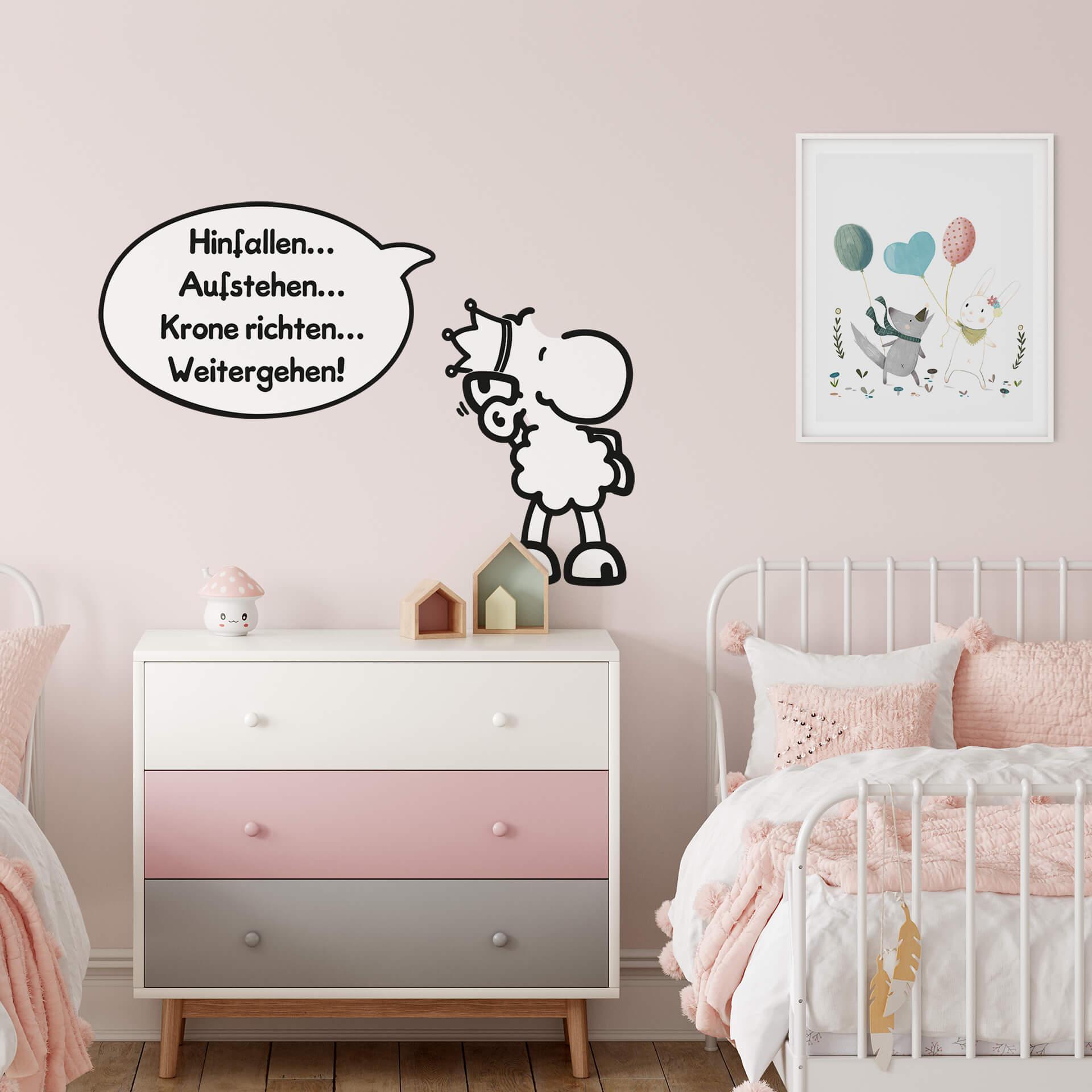 Wandtattoo sheepworld Worthelden Krone richten