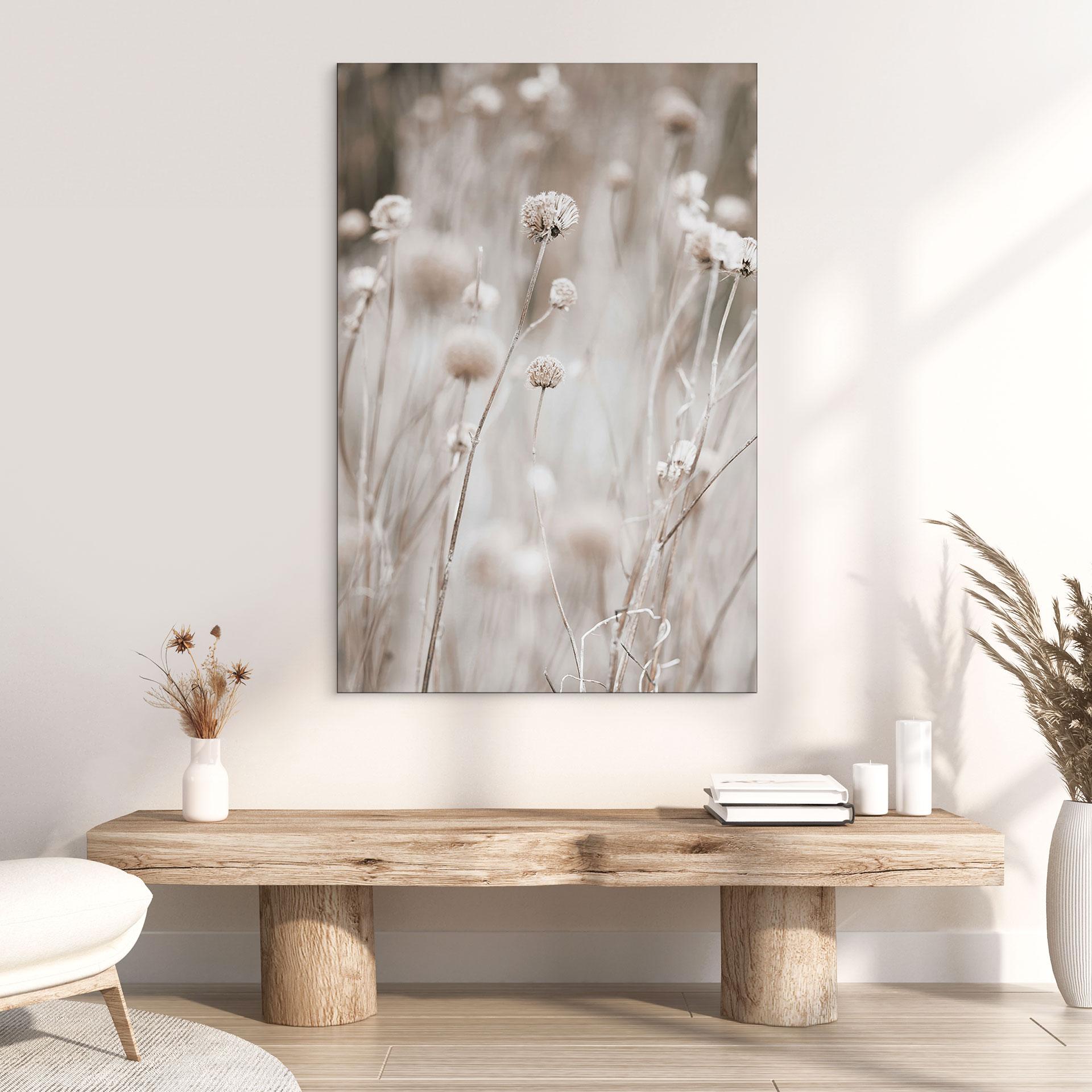 Billede Tørrede blomster i bløde toner - Annie – print på aluminium (Alu-Dibond)