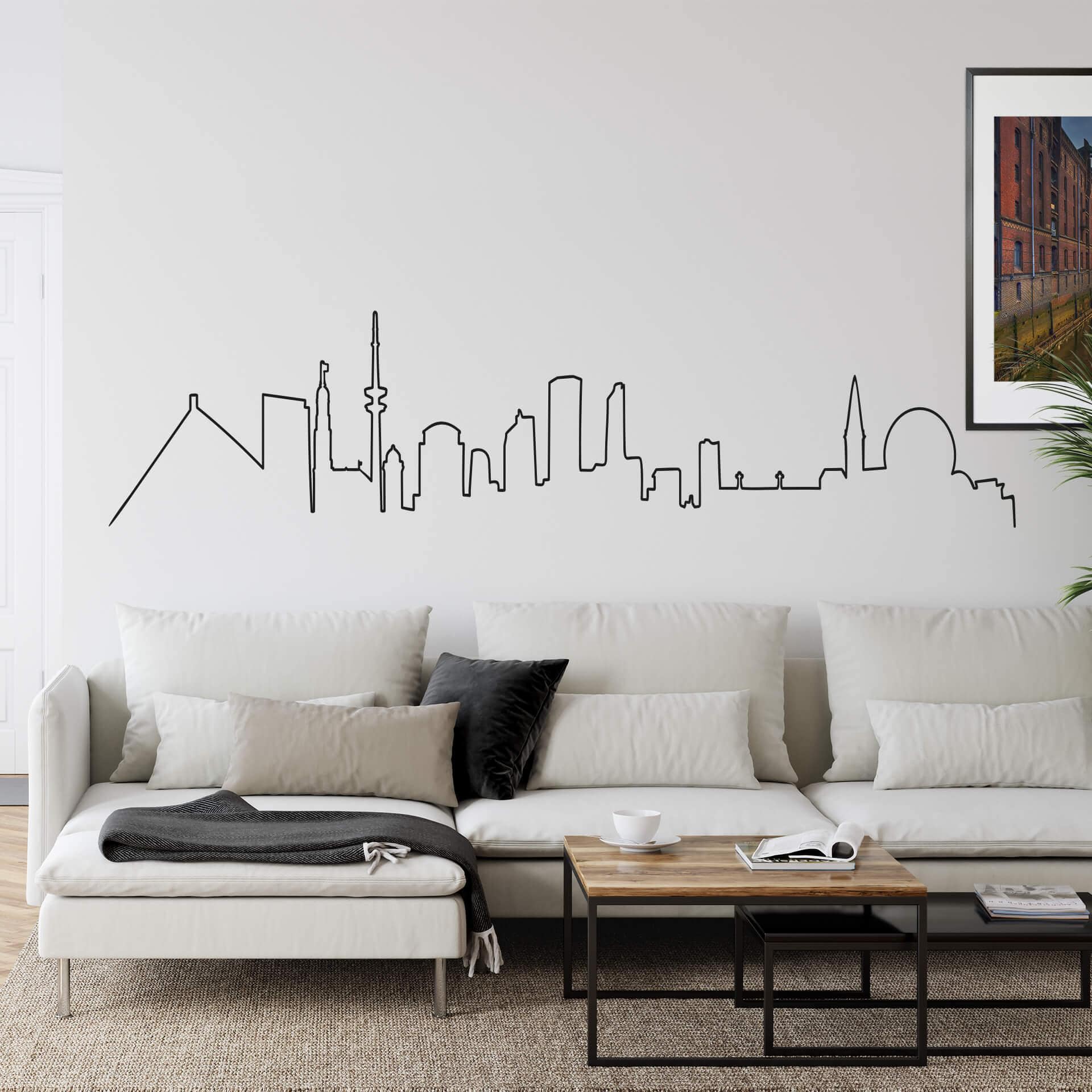 Muursticker Hamburg Skyline