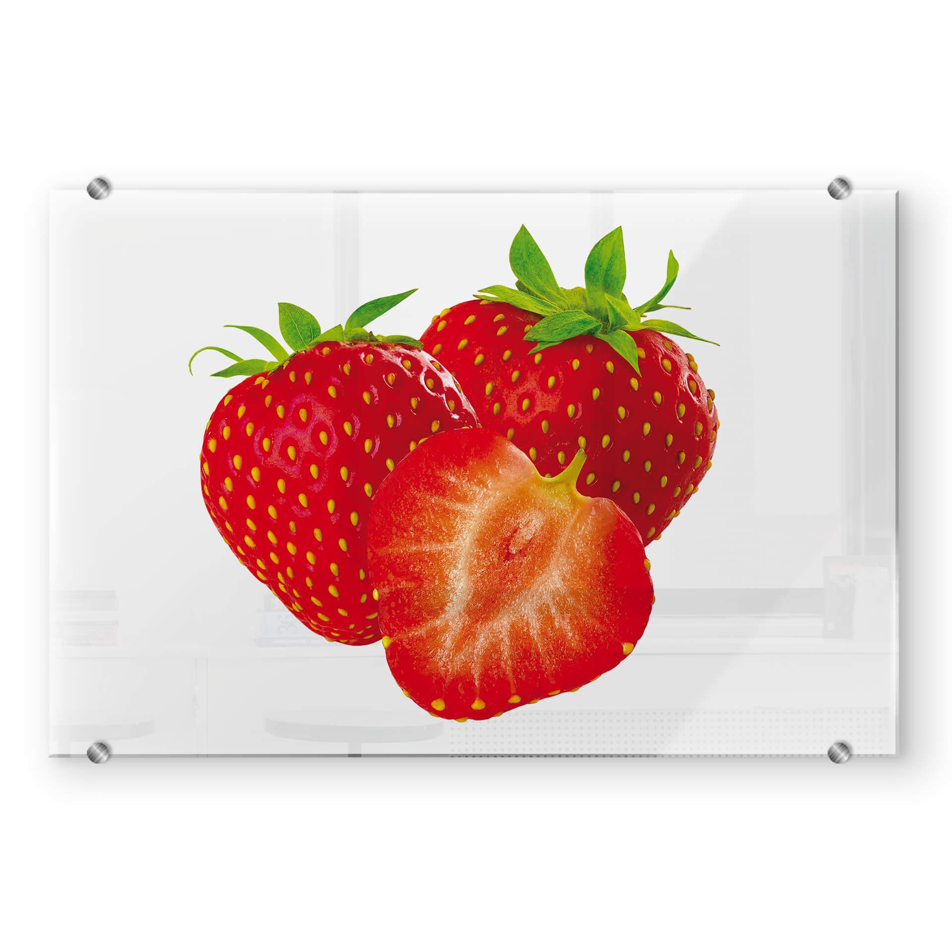 Salpicadero de cocina Fresas - Transparente