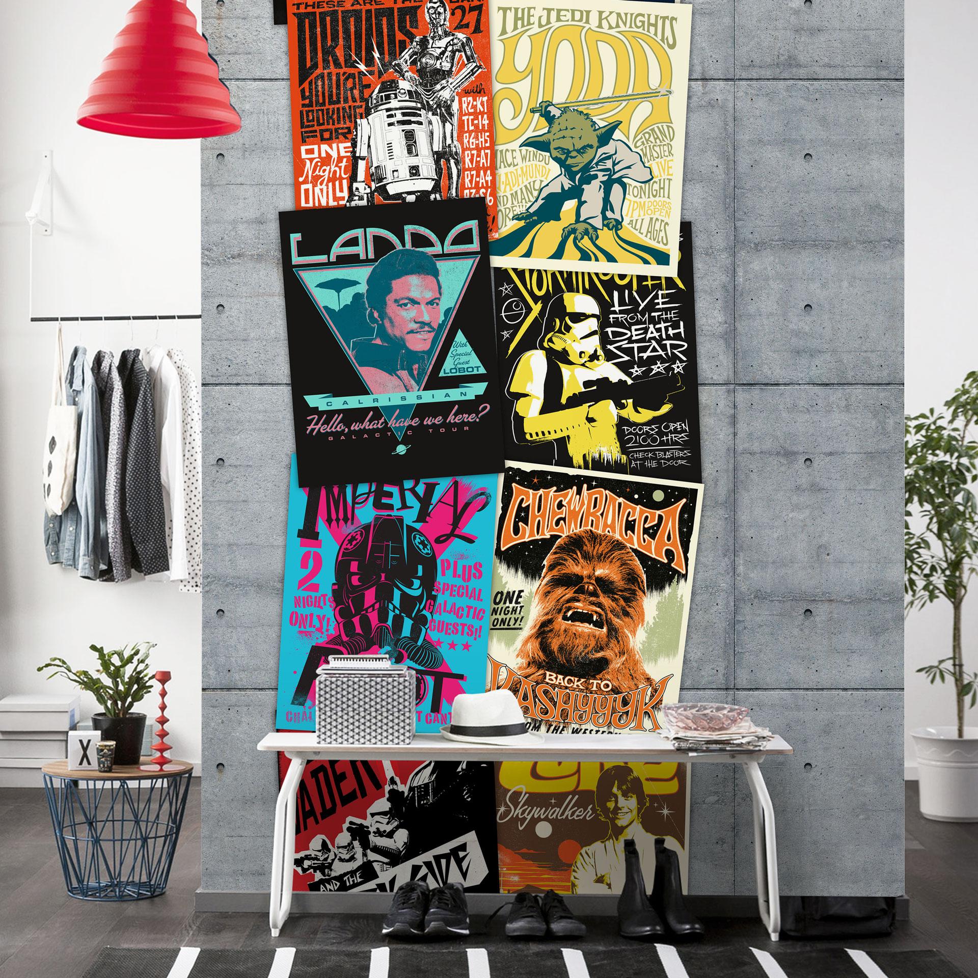 Tapetpanel i fleece -  Star Wars Rock On Wall