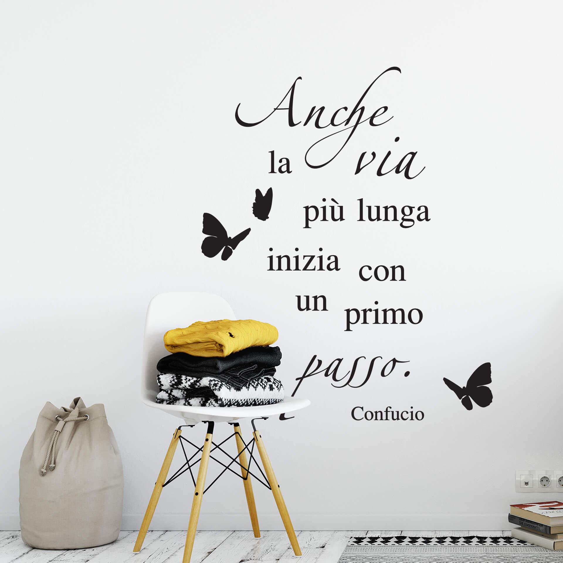 Adesivo murale -Anche la via più lunga